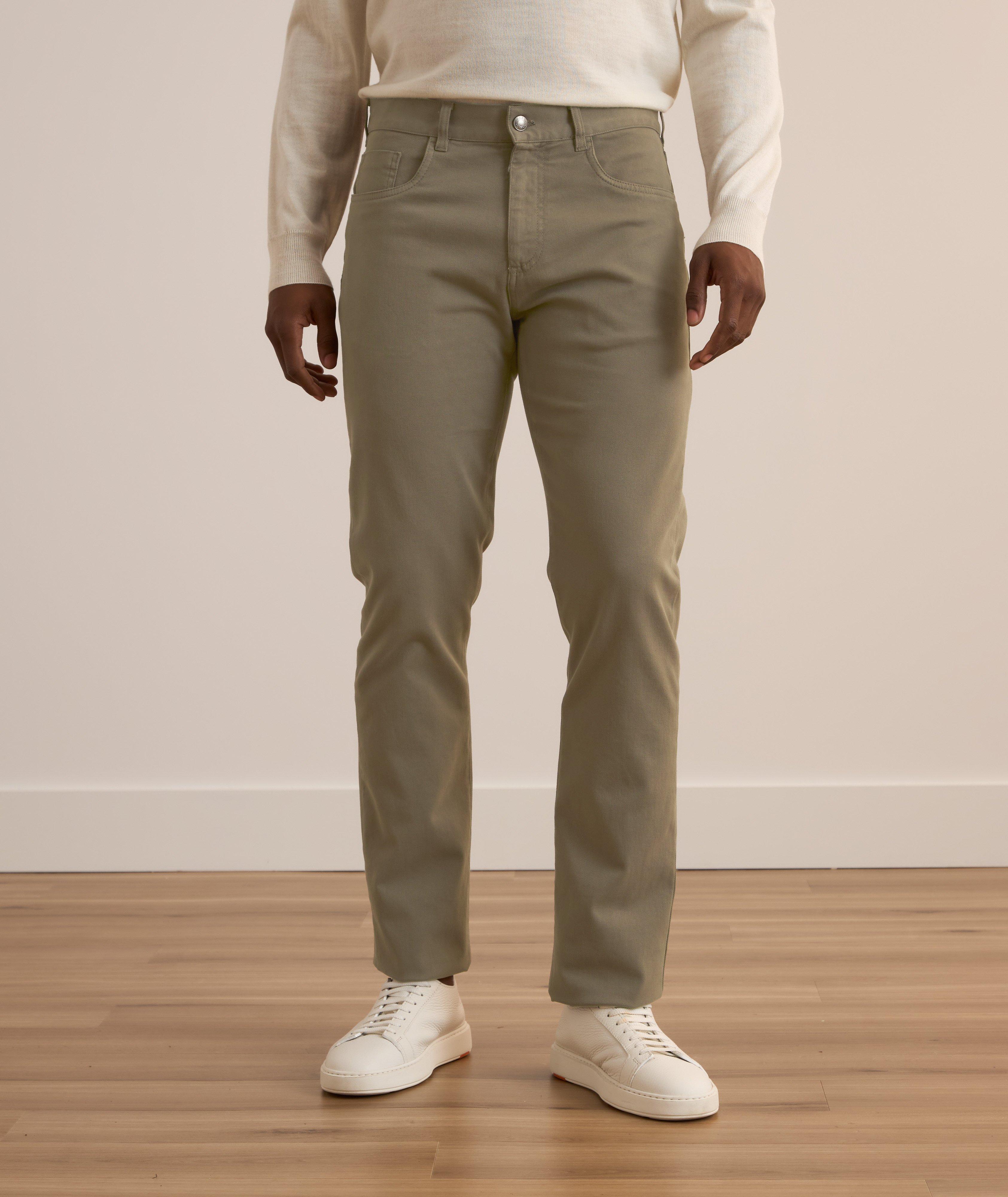 Stretch-Cotton Five Pocket Twill Pants image 1