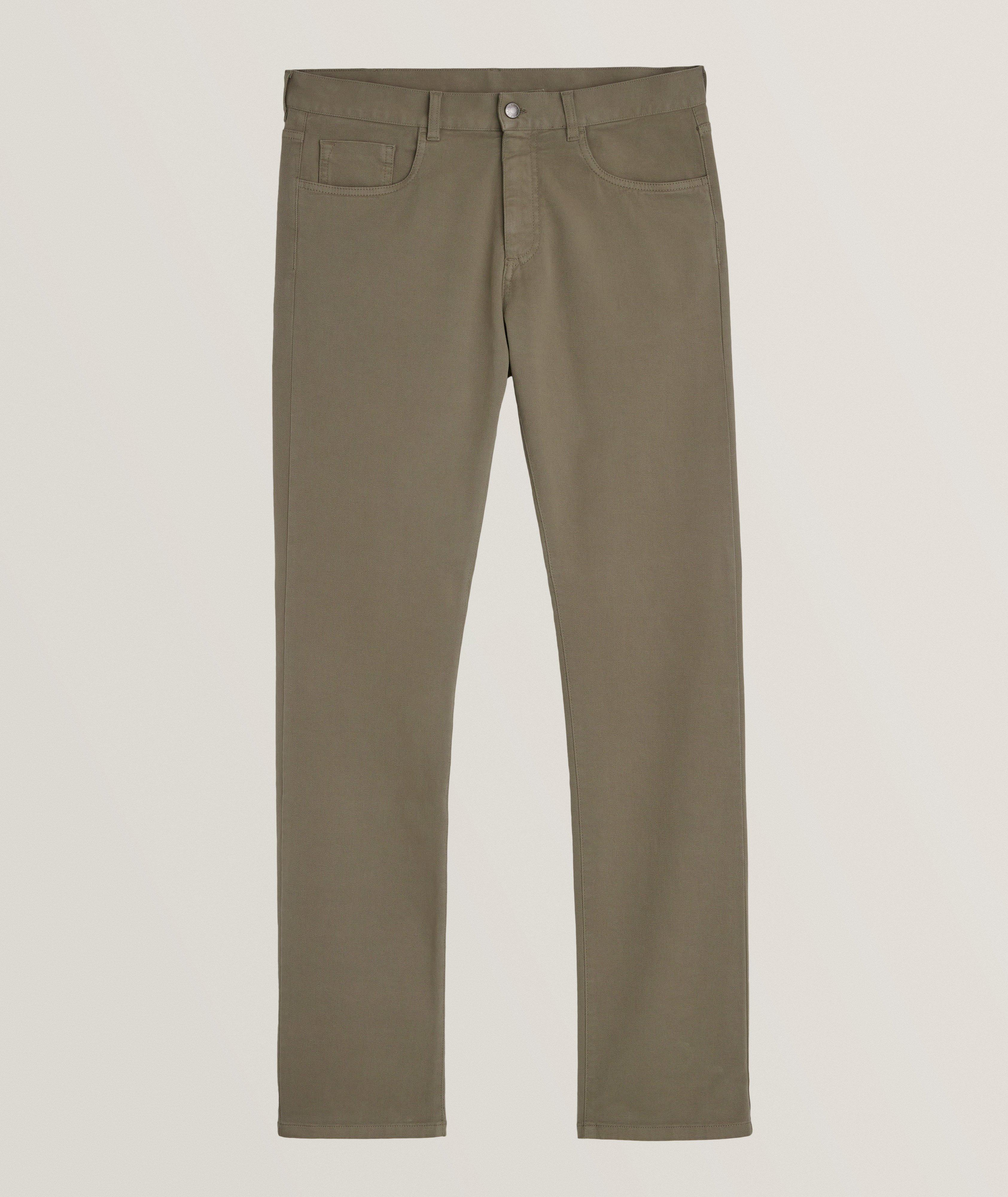 Stretch-Cotton Five Pocket Twill Pants image 0