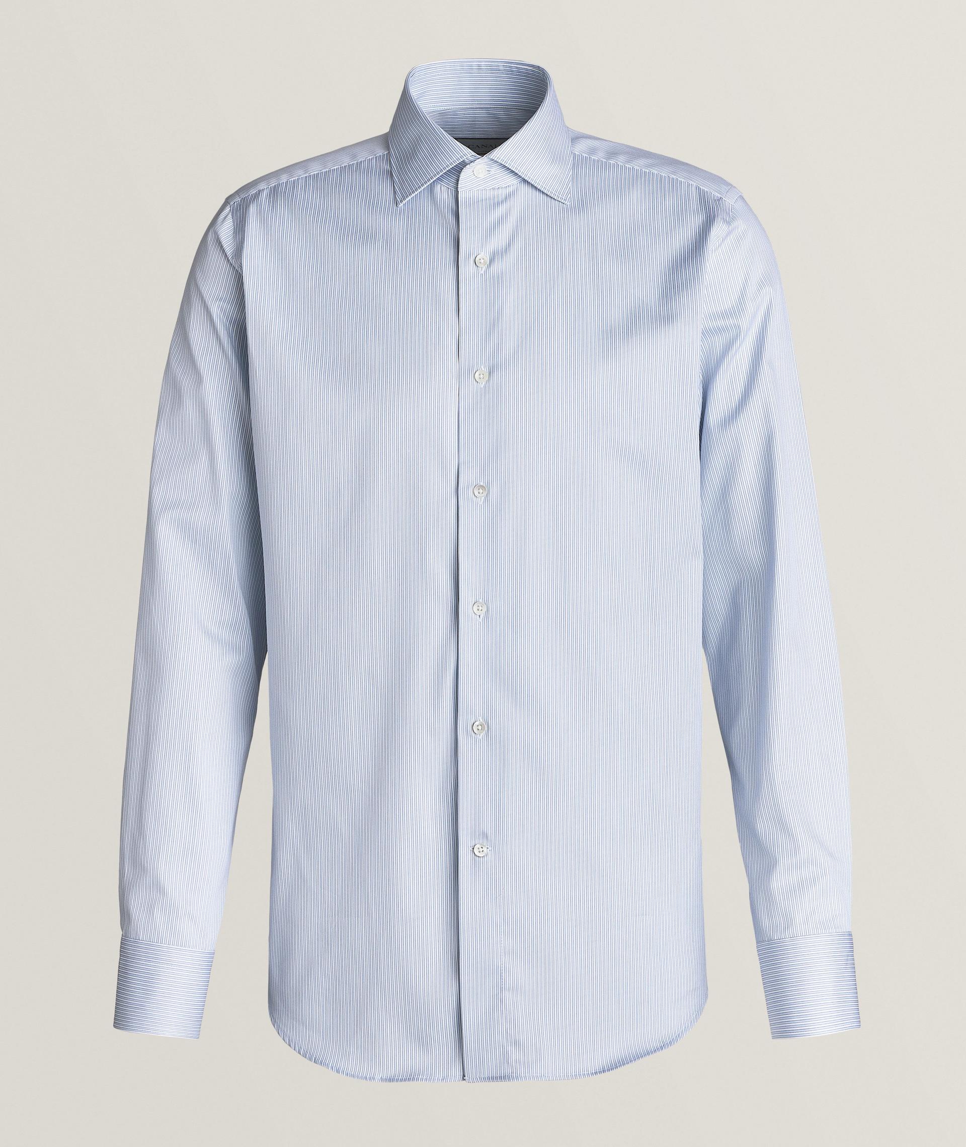 Impeccable Pinstripe Cotton Dress Shirt  image 0