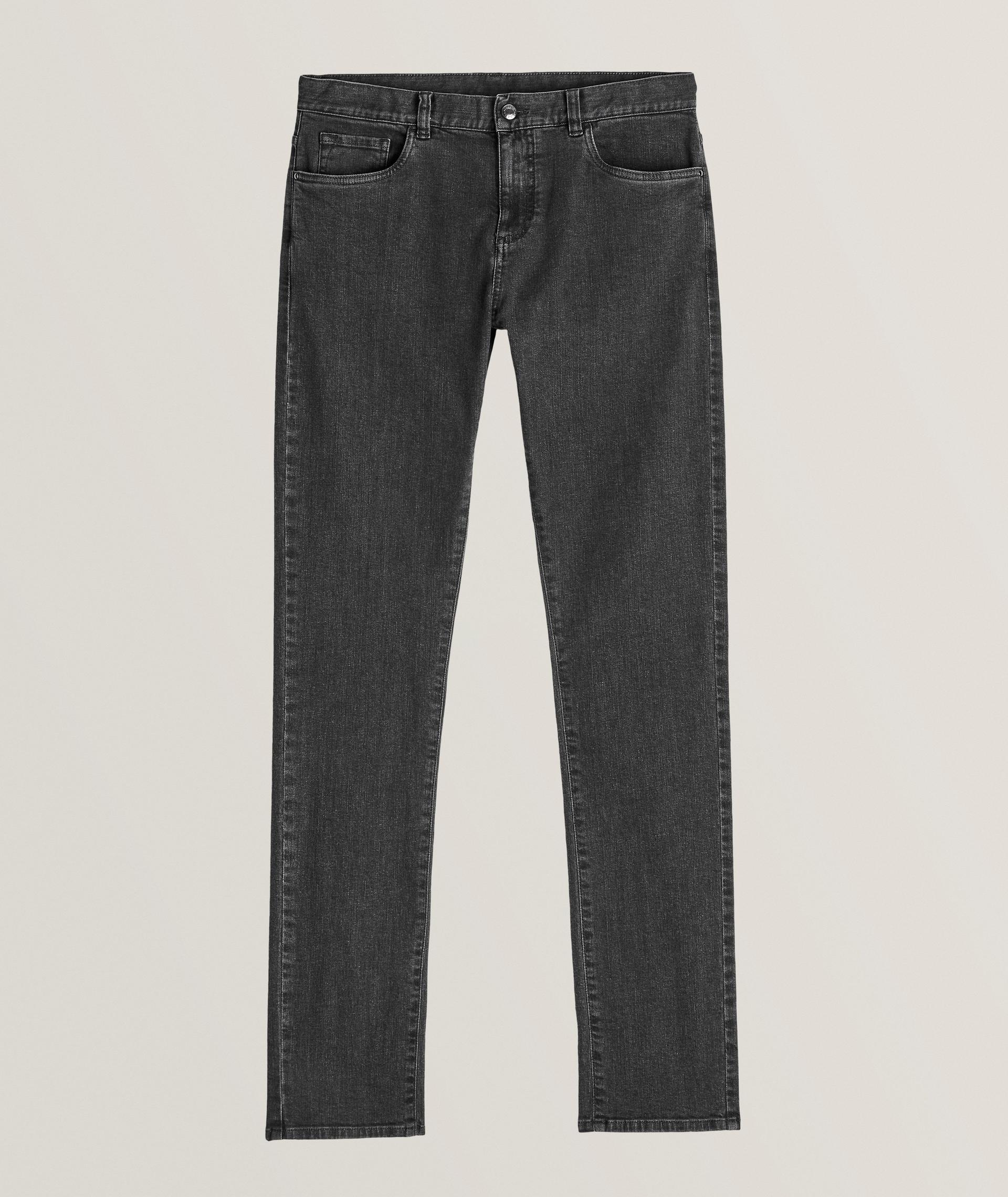 Washed Stretch-Cotton Jeans  image 0