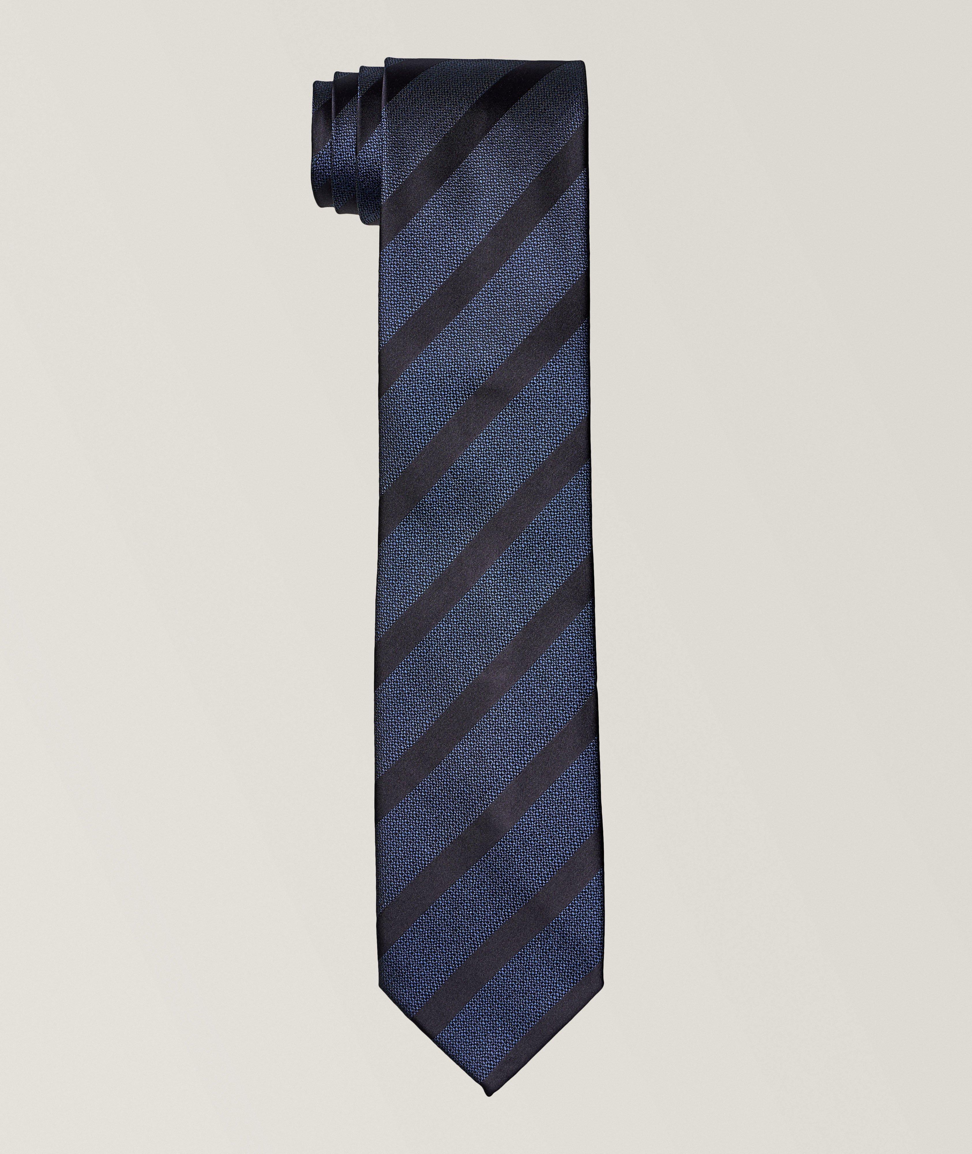 Silk Wide Stripe Tie  image 0