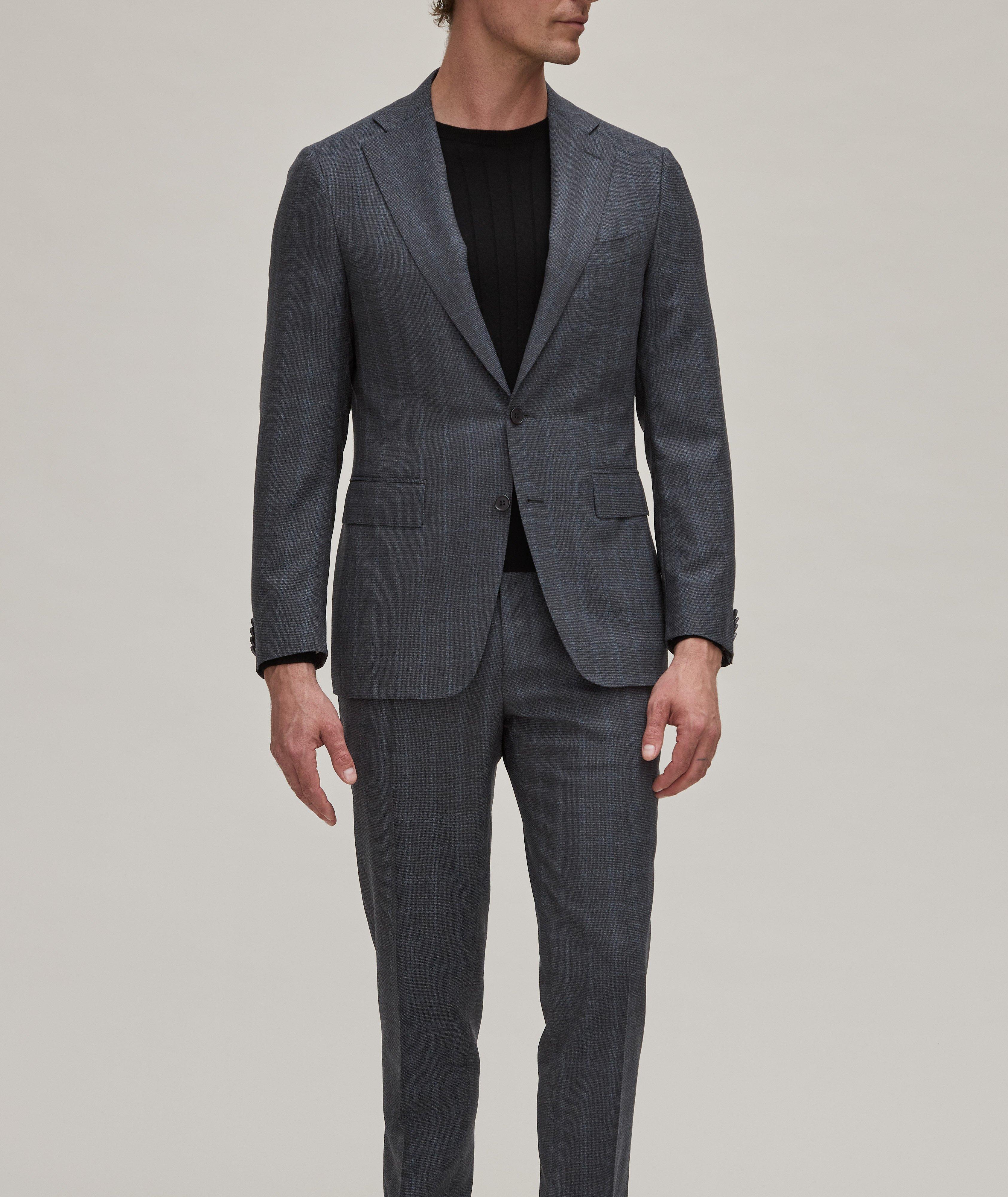 Capri Textured Houndstooth Wool Suit  image 1