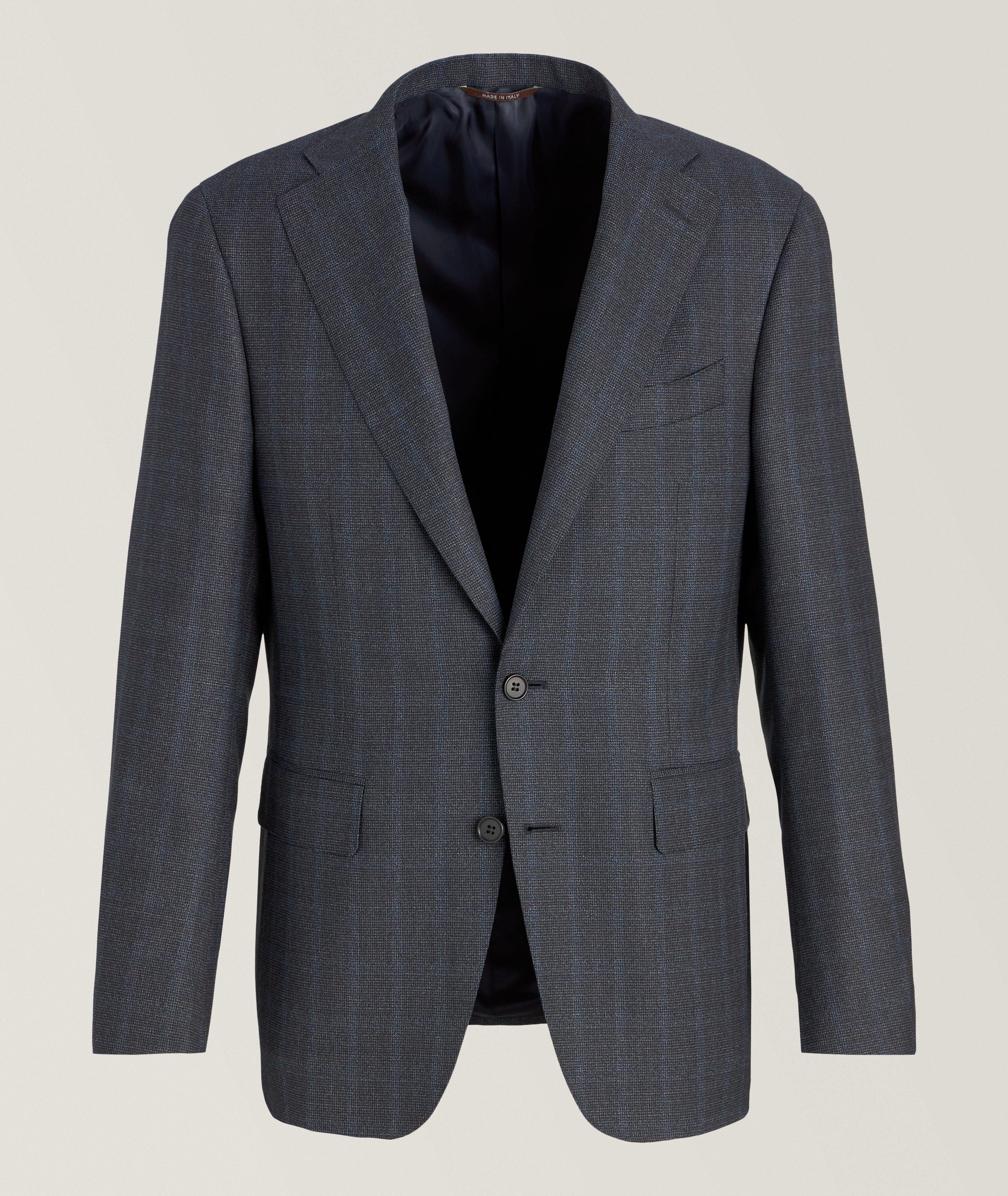 Capri Textured Houndstooth Wool Suit  image 0