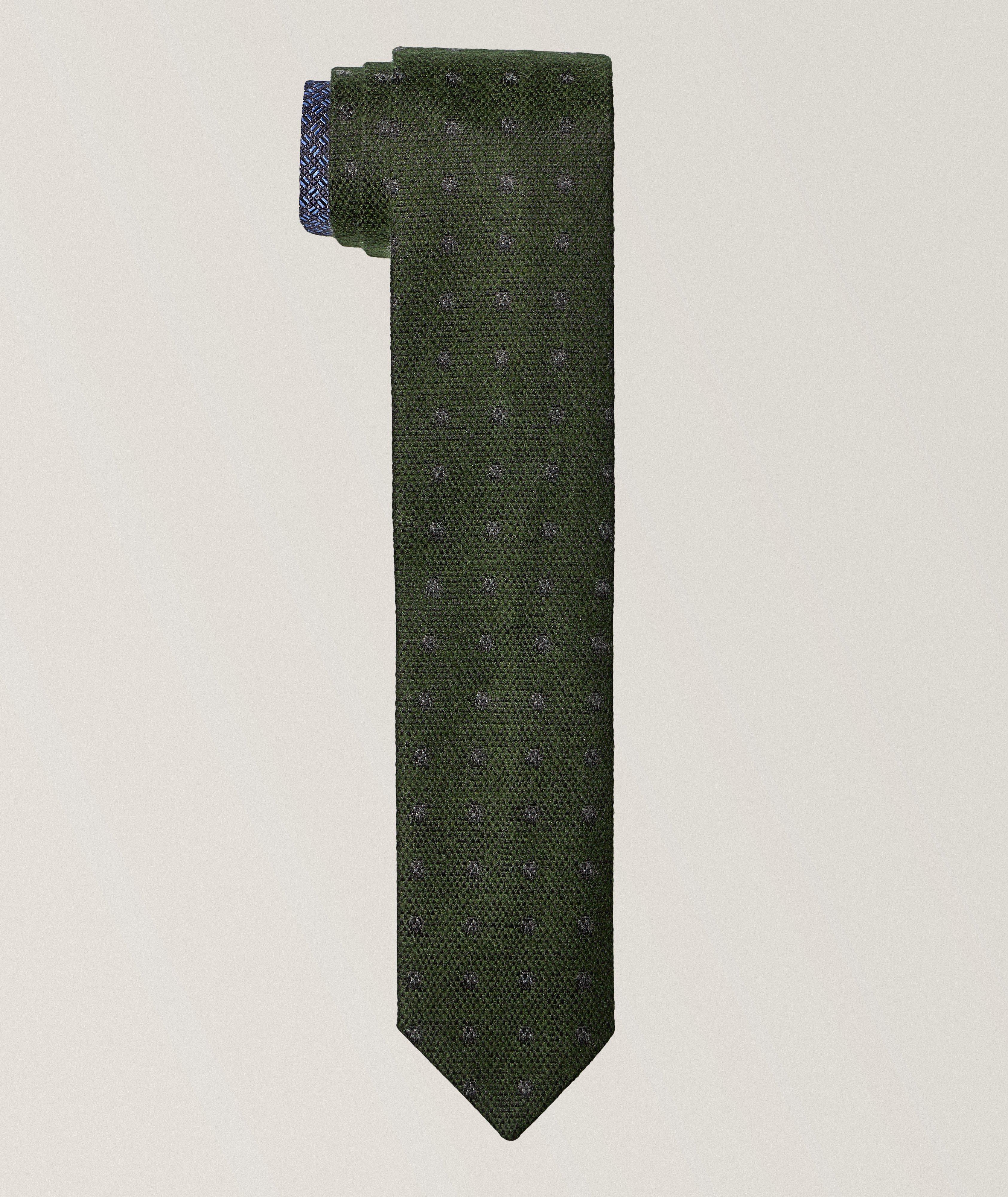 Geometric Weave Silk Tie  image 1