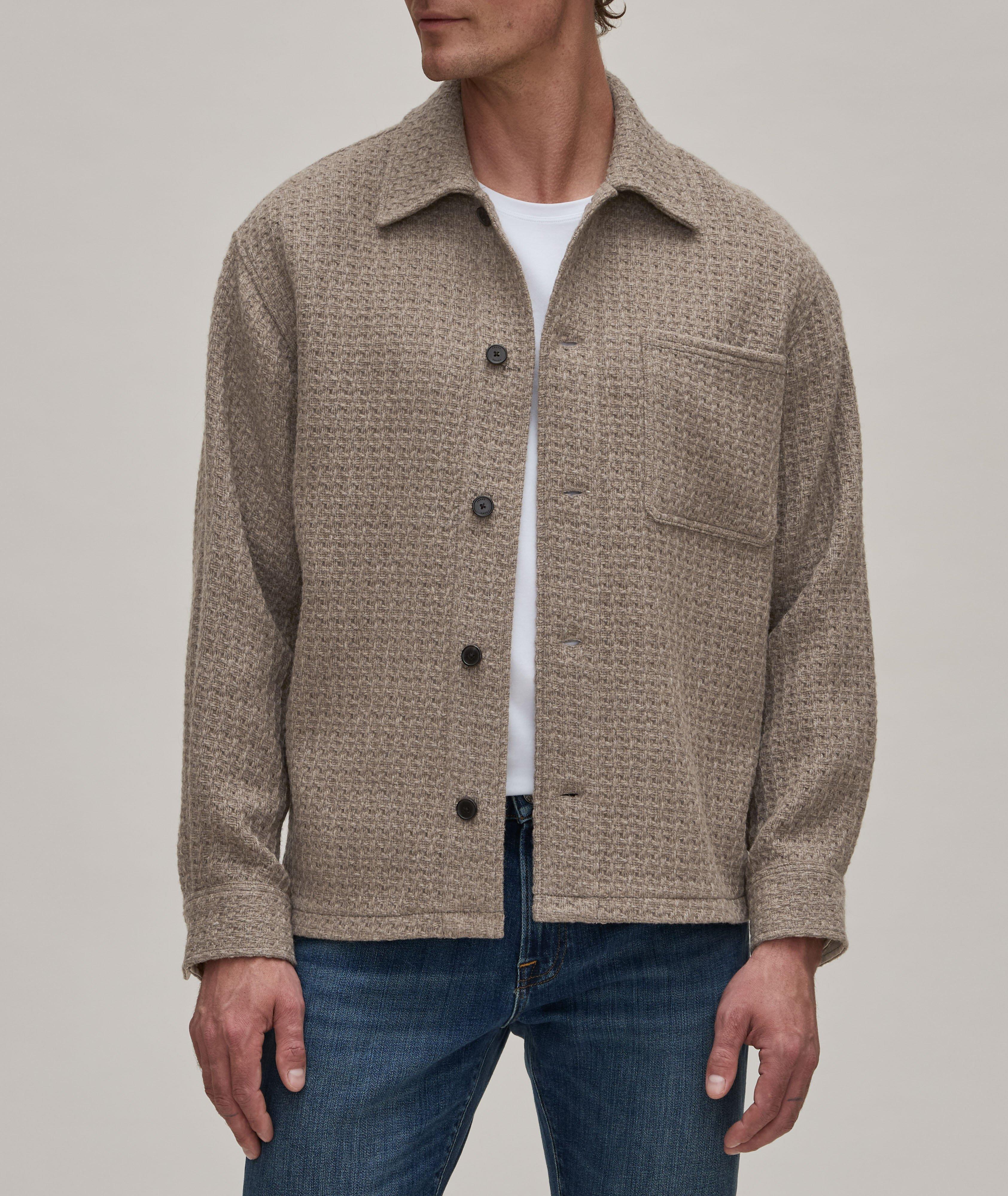 Textured Wool-Blend Overshirt image 1