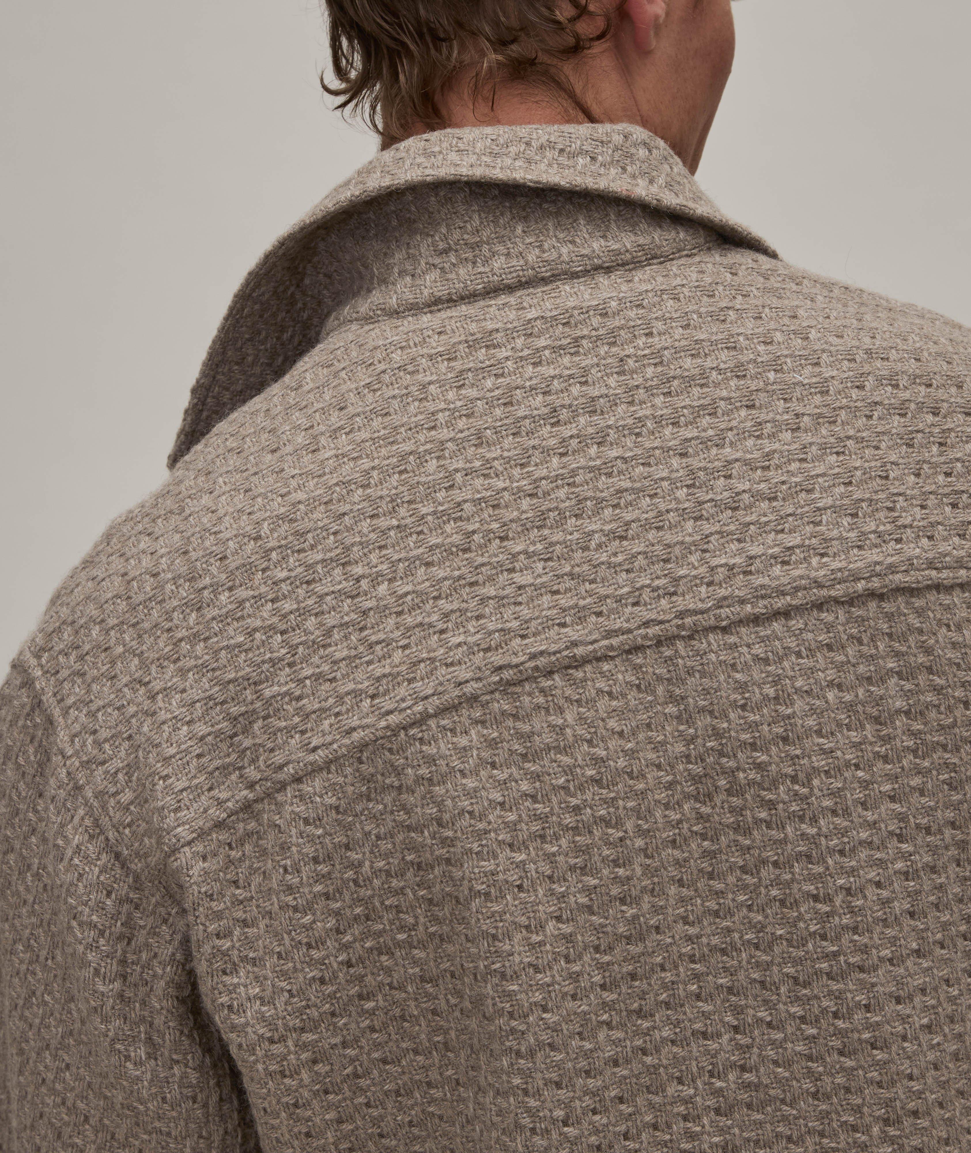 Textured Wool-Blend Overshirt image 3