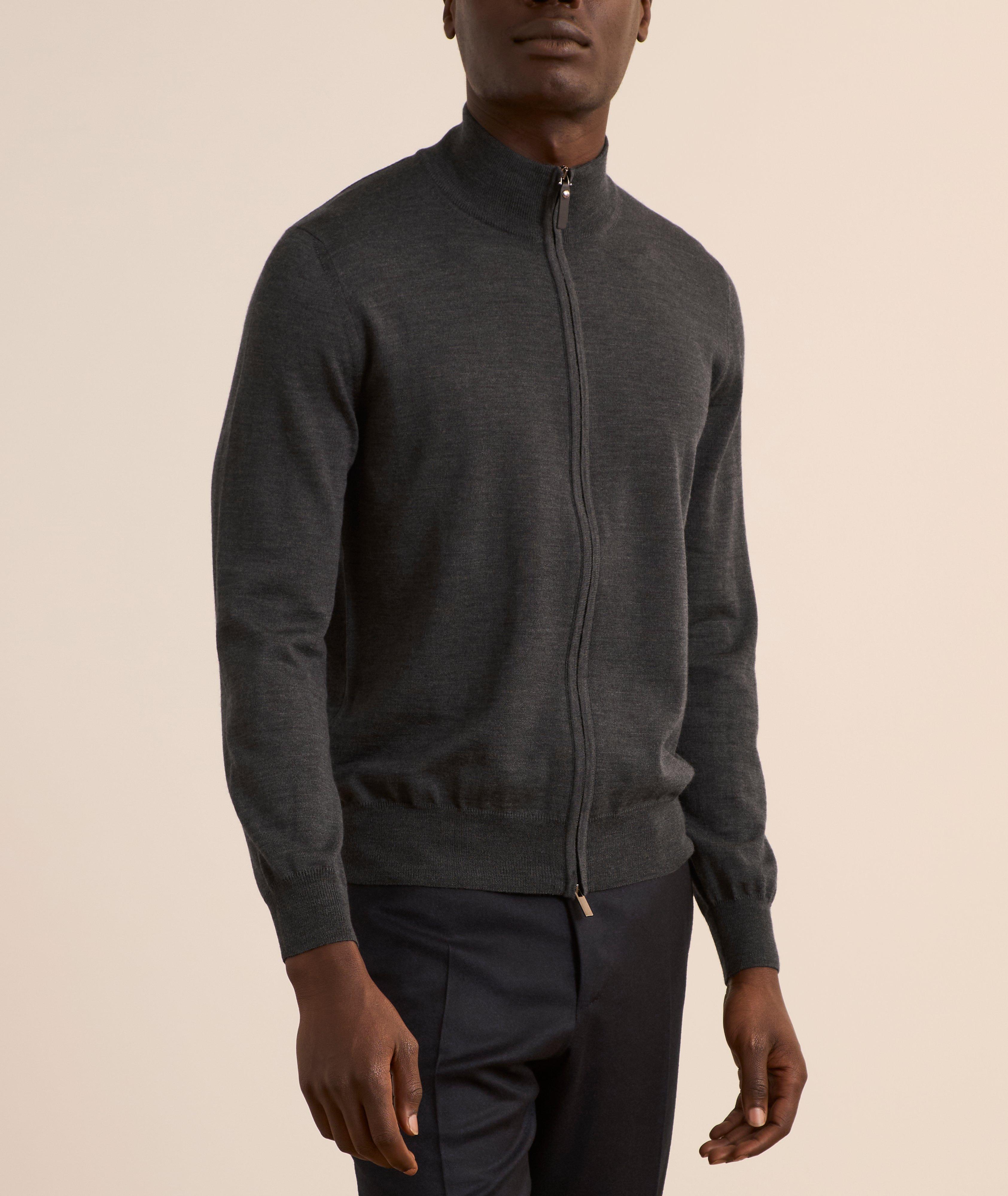 Merino Wool Full-Zip Sweater  image 1