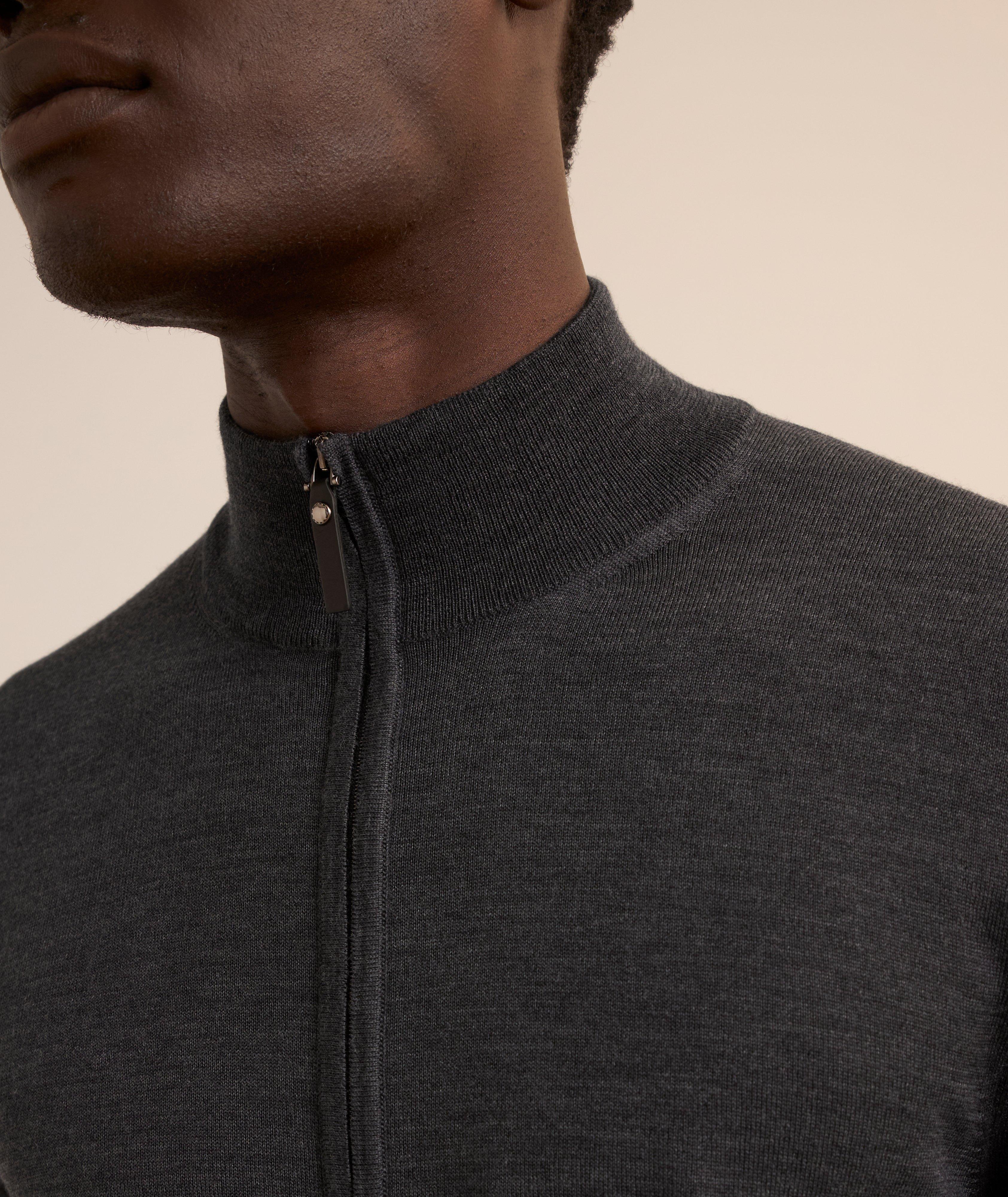 Merino Wool Full-Zip Sweater  image 3