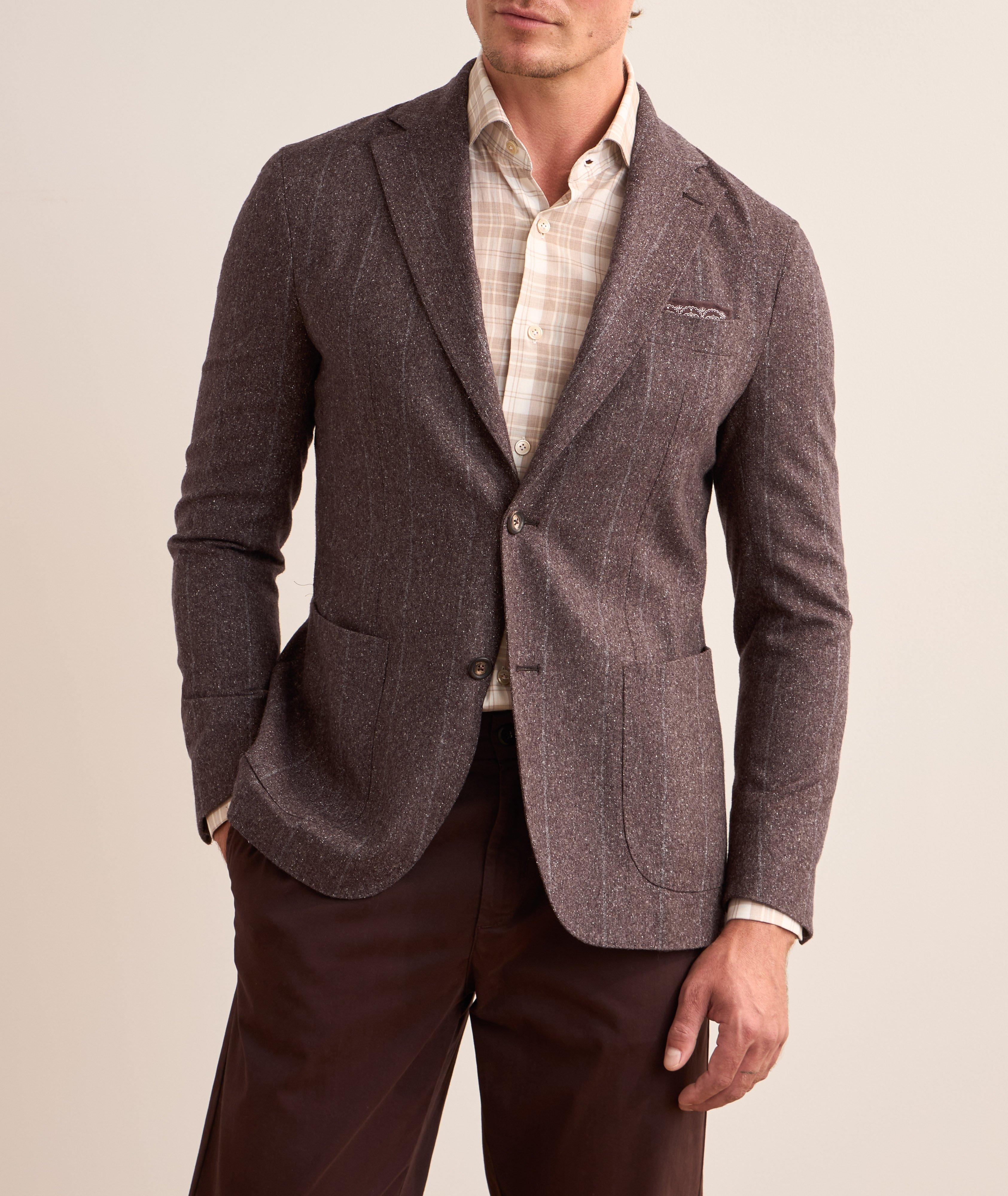 Pinstripe Silk-Blend Sport Jacket  image 1