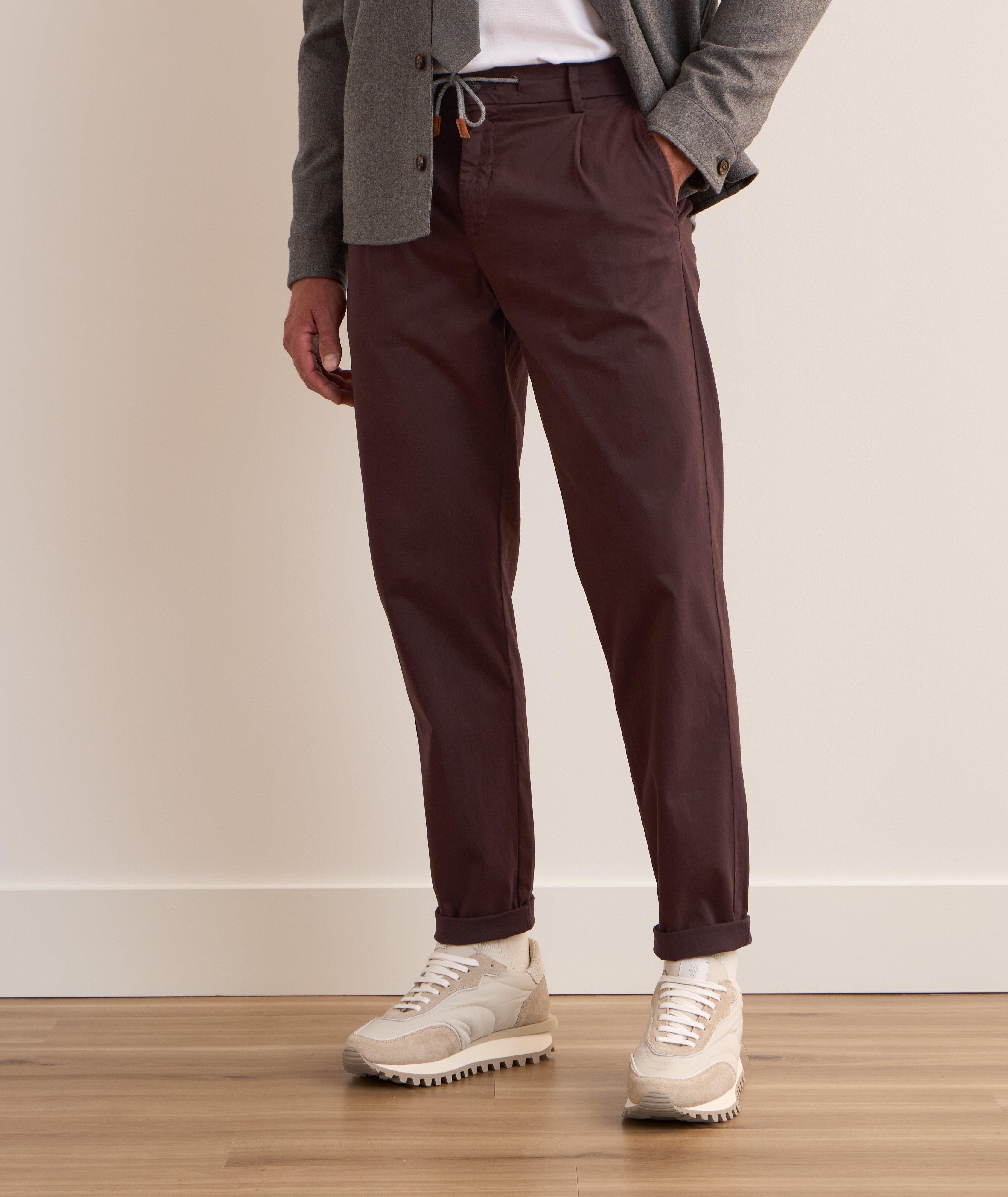 Drawstring Stretch-Cotton Joggers image 1