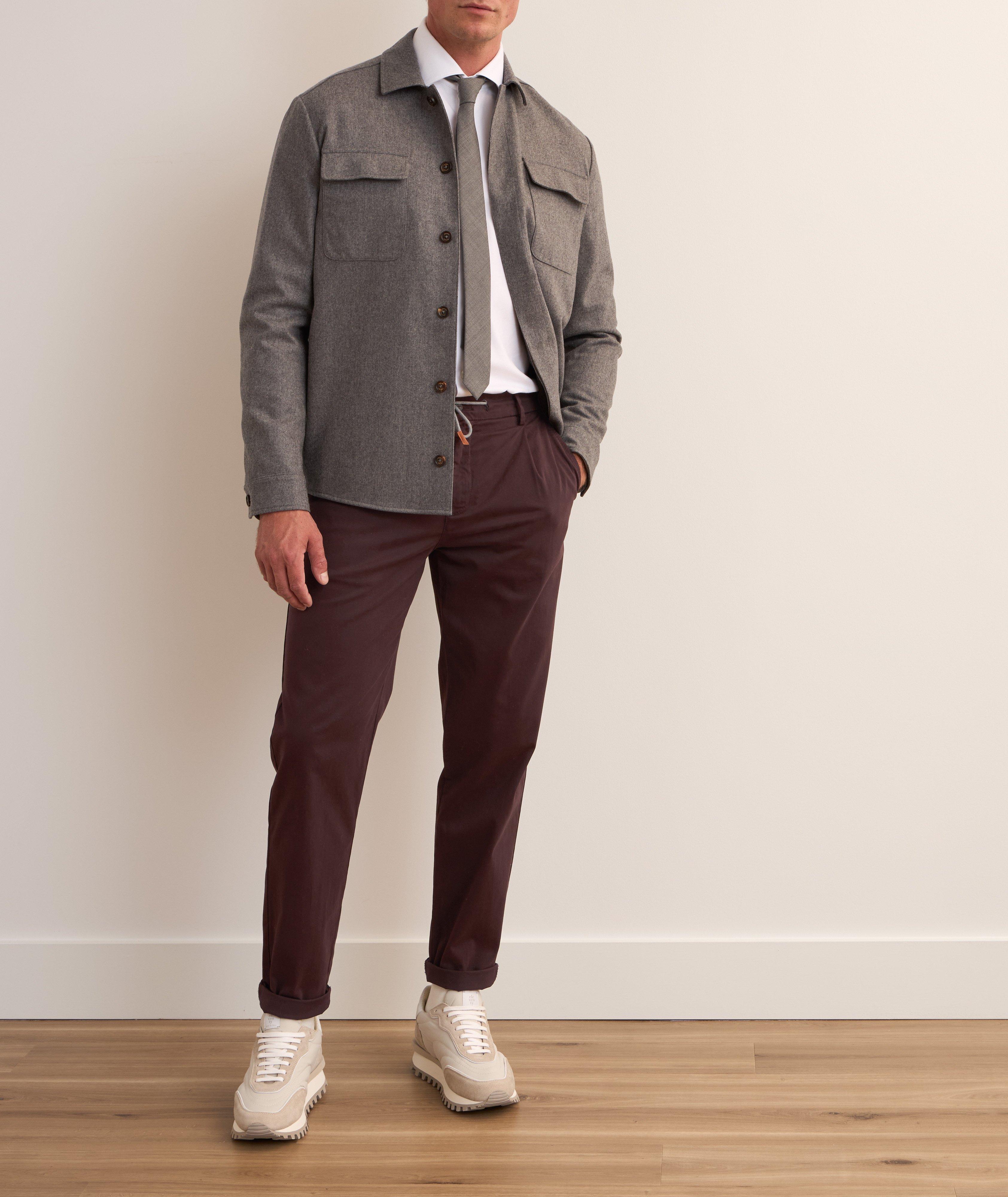 Drawstring Stretch-Cotton Joggers image 3
