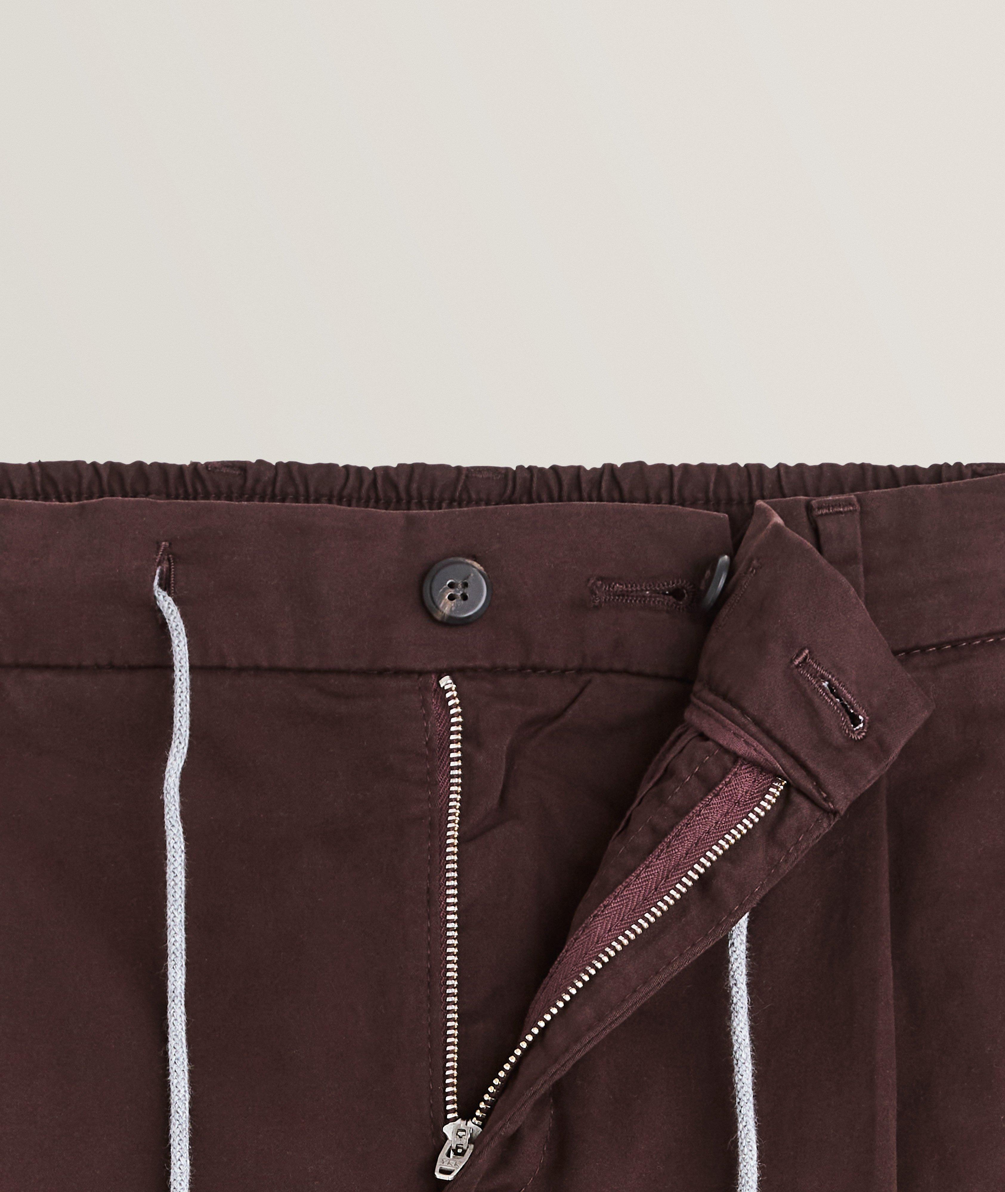 Drawstring Stretch-Cotton Joggers image 4