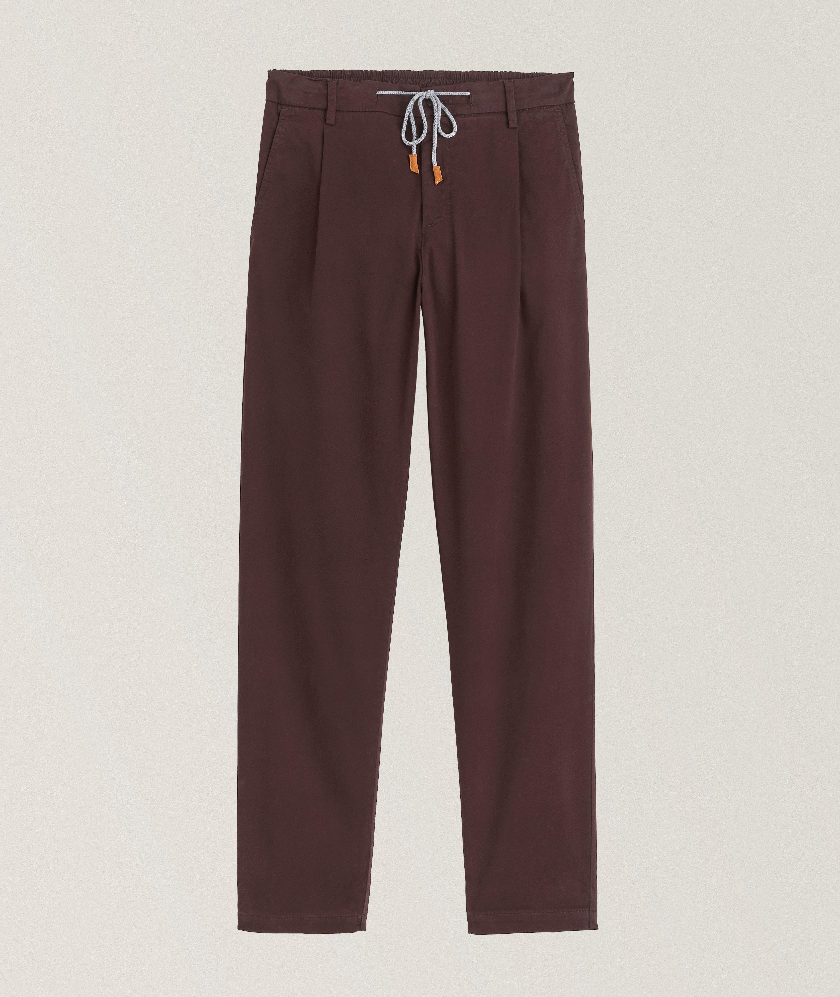 Drawstring Stretch-Cotton Joggers image 0