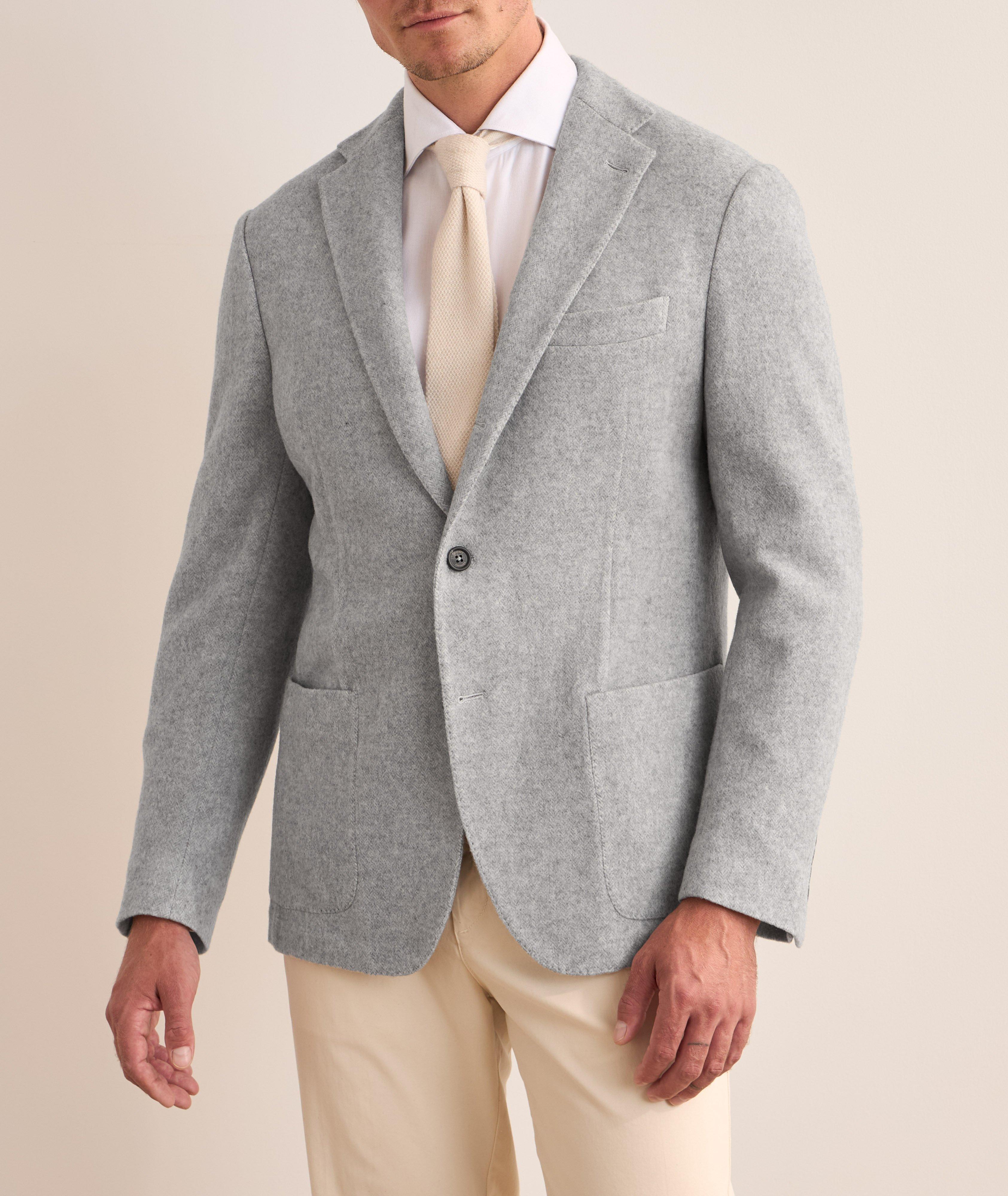 Herringbone Wool-Cashmere Sport Jacket  image 1