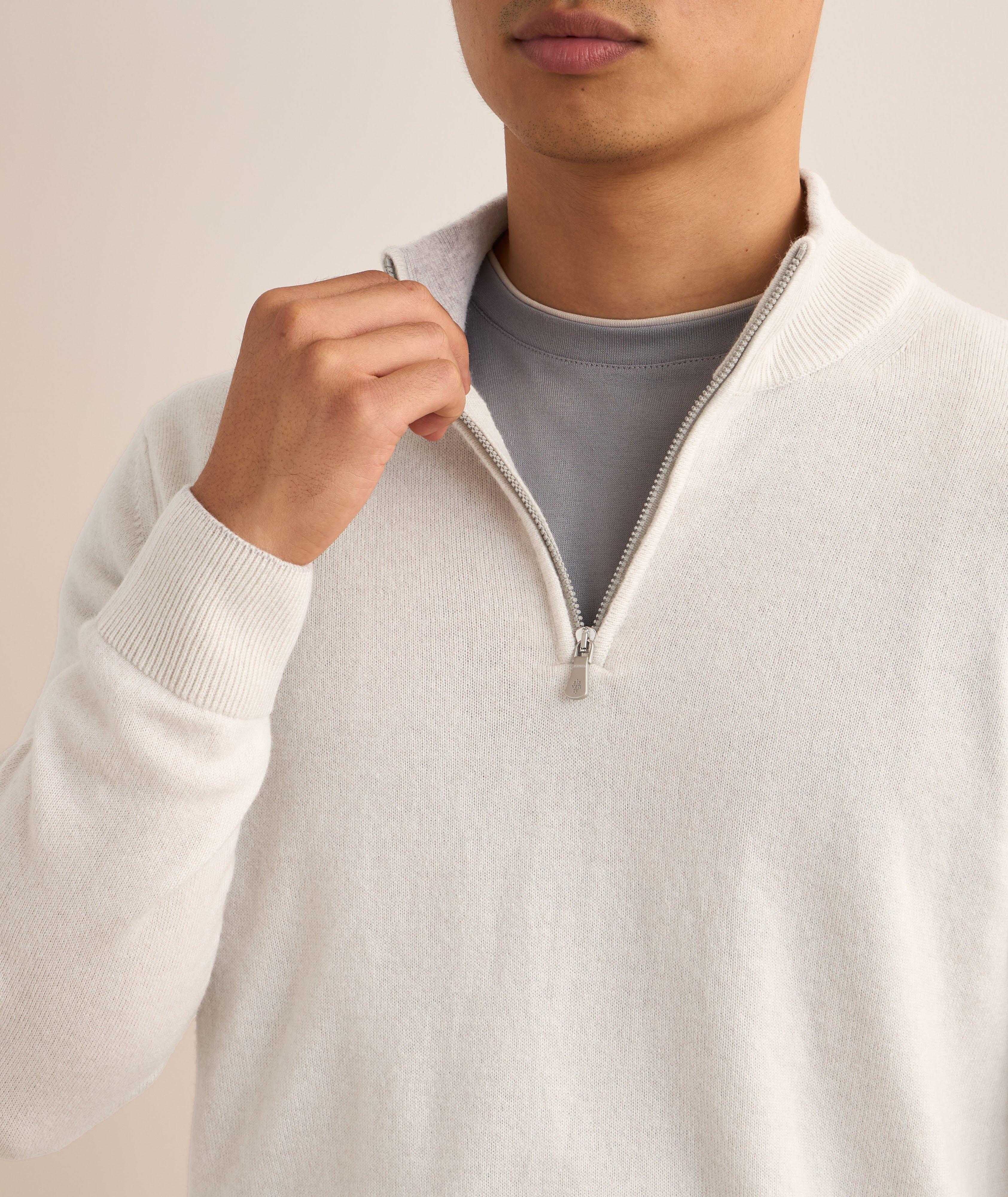 Cashmere Quarter-Zip Sweater image 3