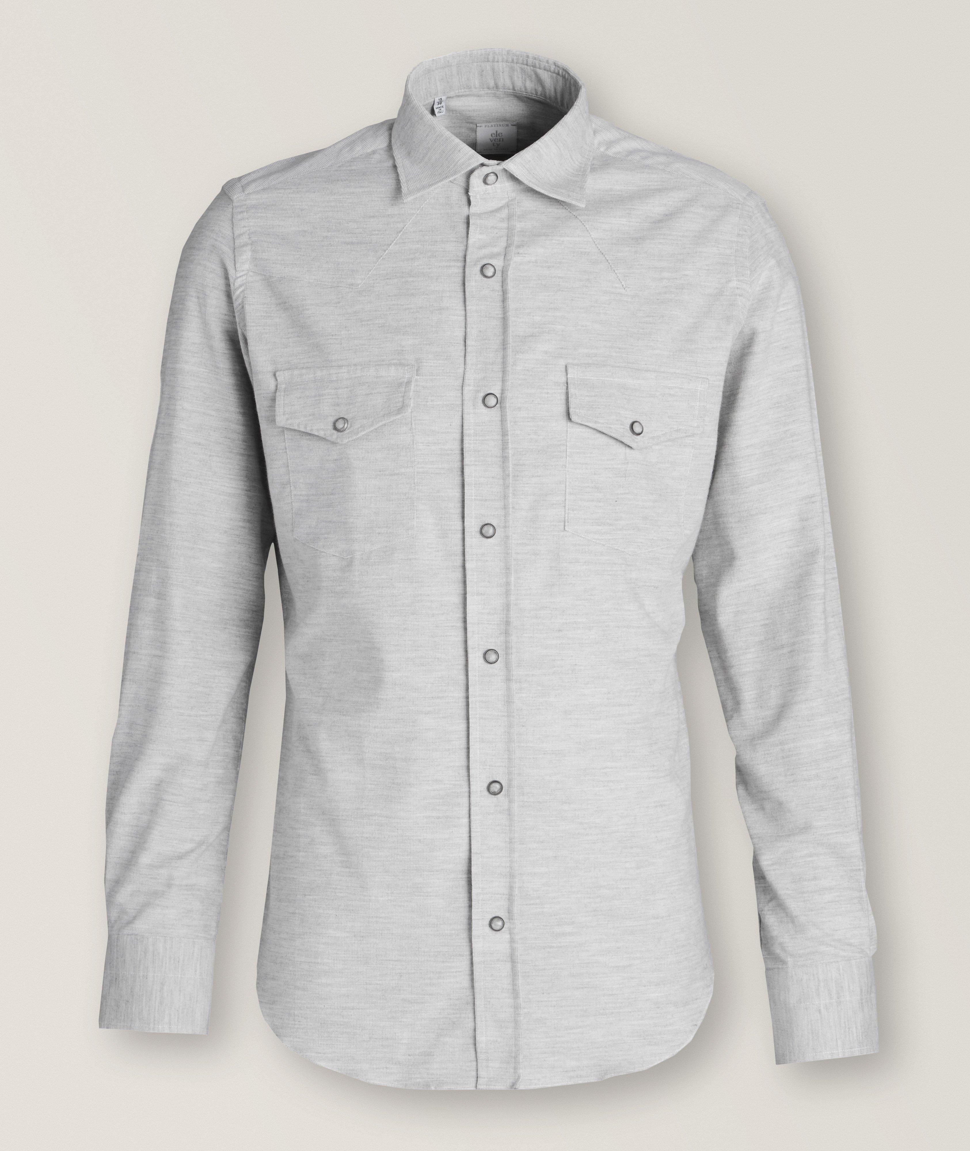 Chemise de style western en coton chiné image 0