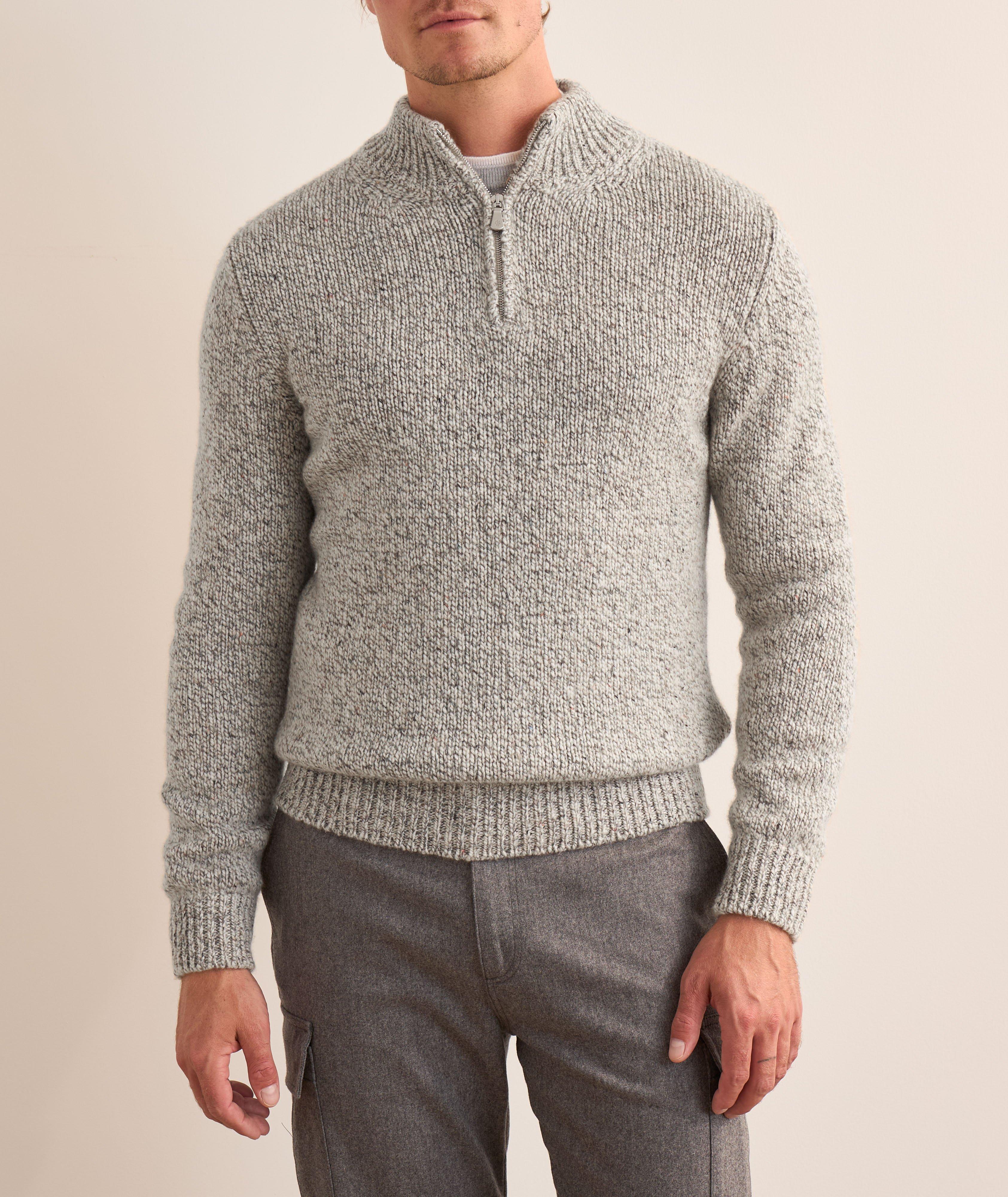 Cashmere Quarter-Zip Sweater