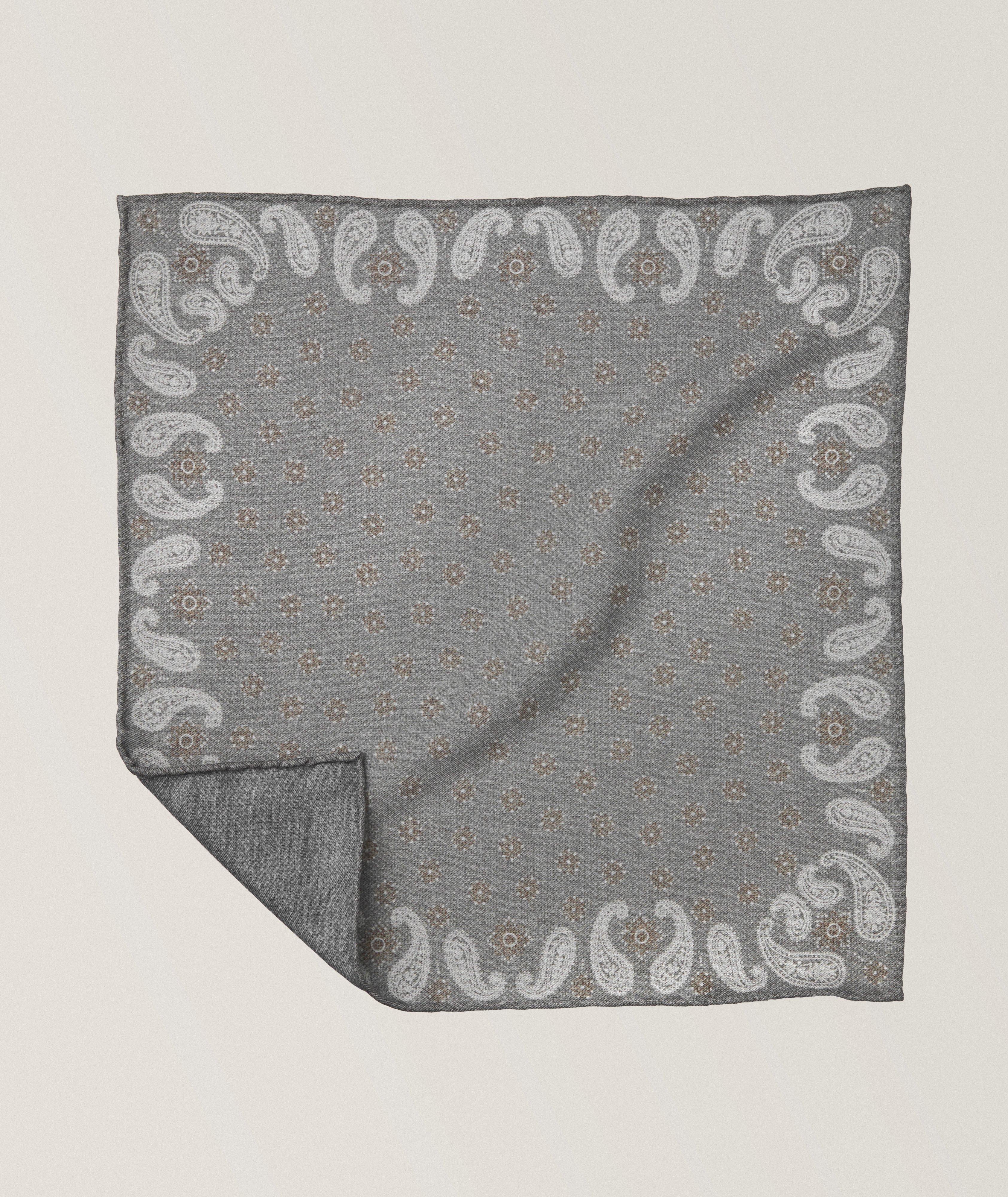 Mini Neat Wool-Cotton Pocket Square image 0