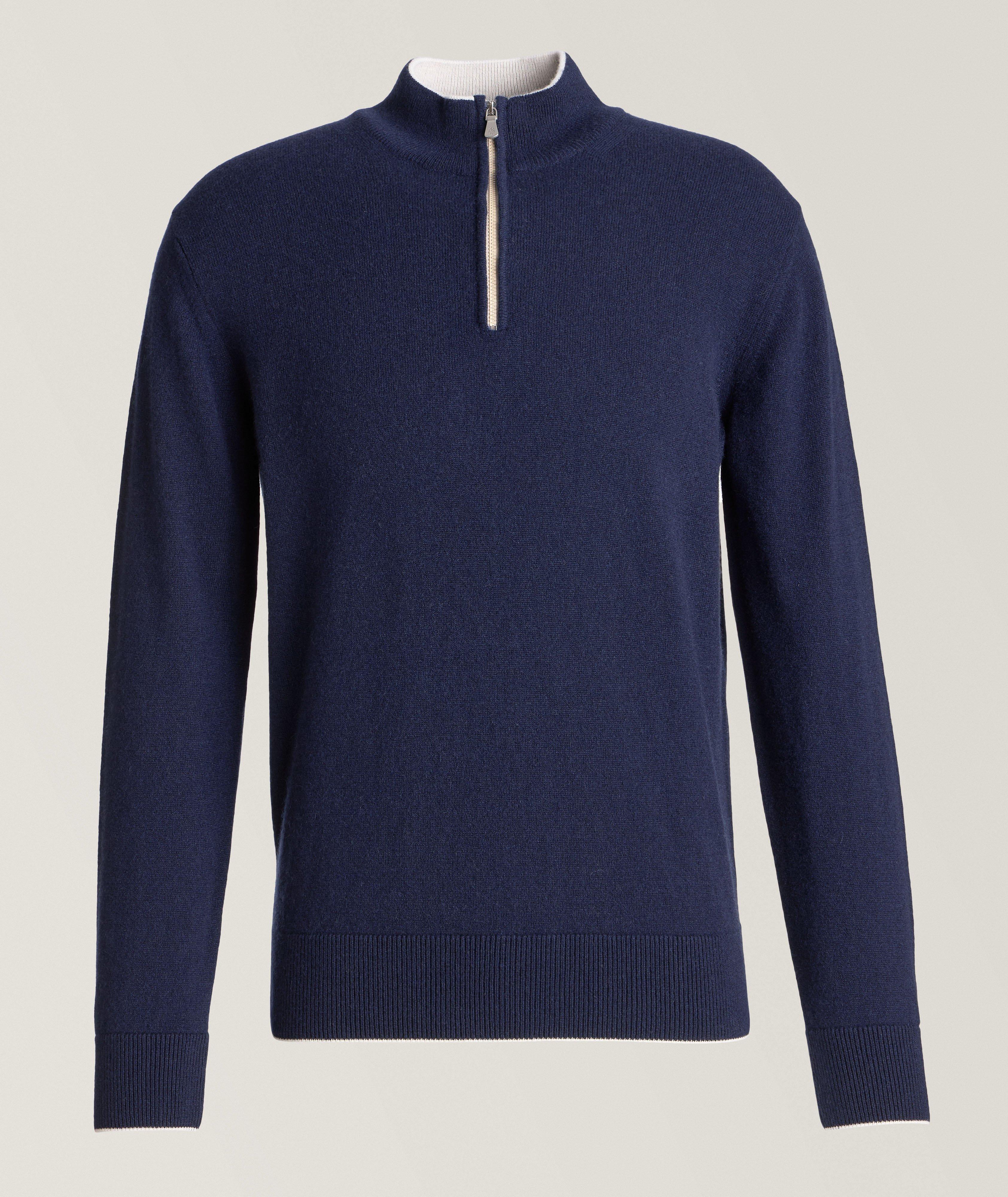 Quarter zip cashmere sweater best sale