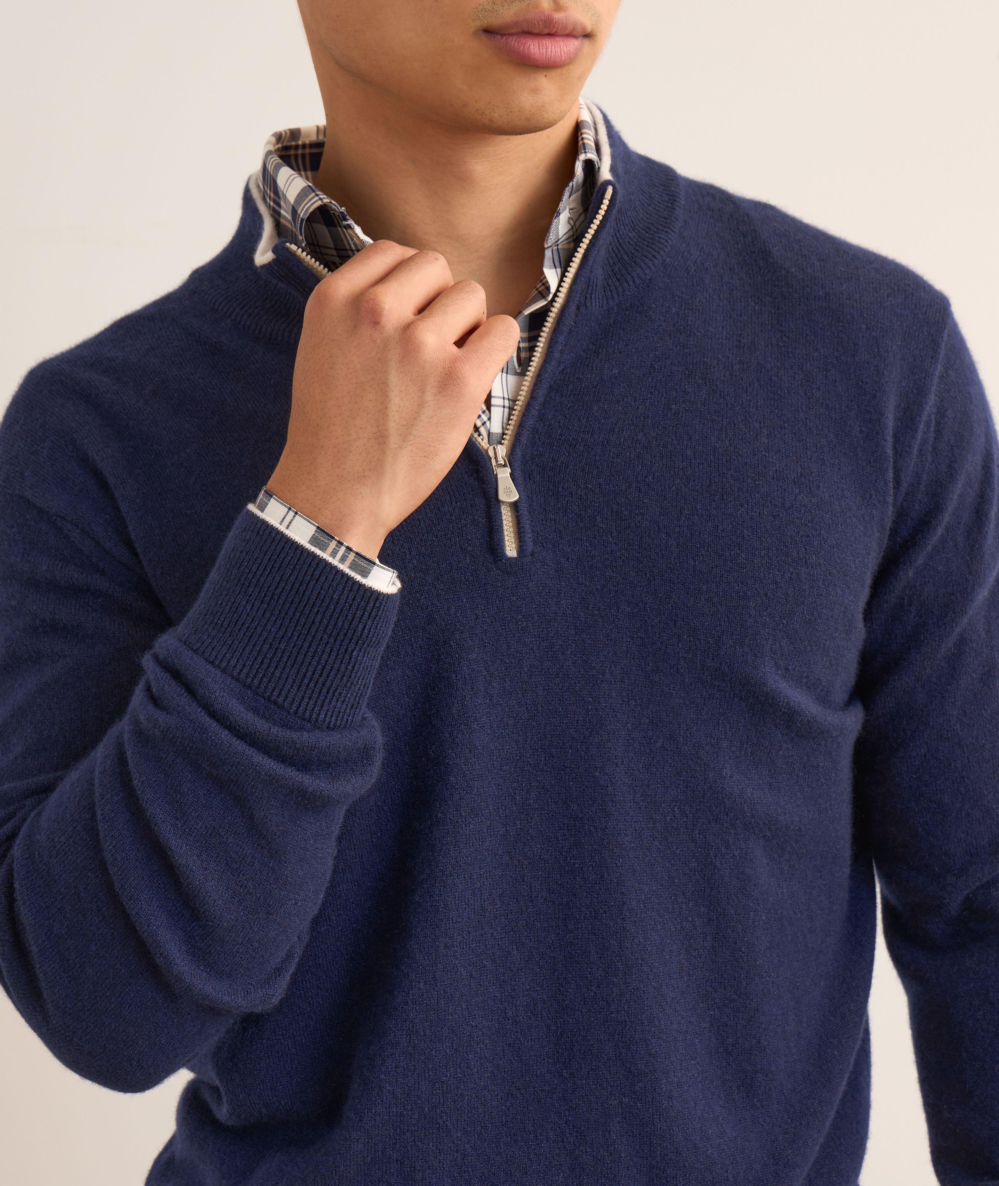 Cashmere Quarter-Zip Sweater image 3