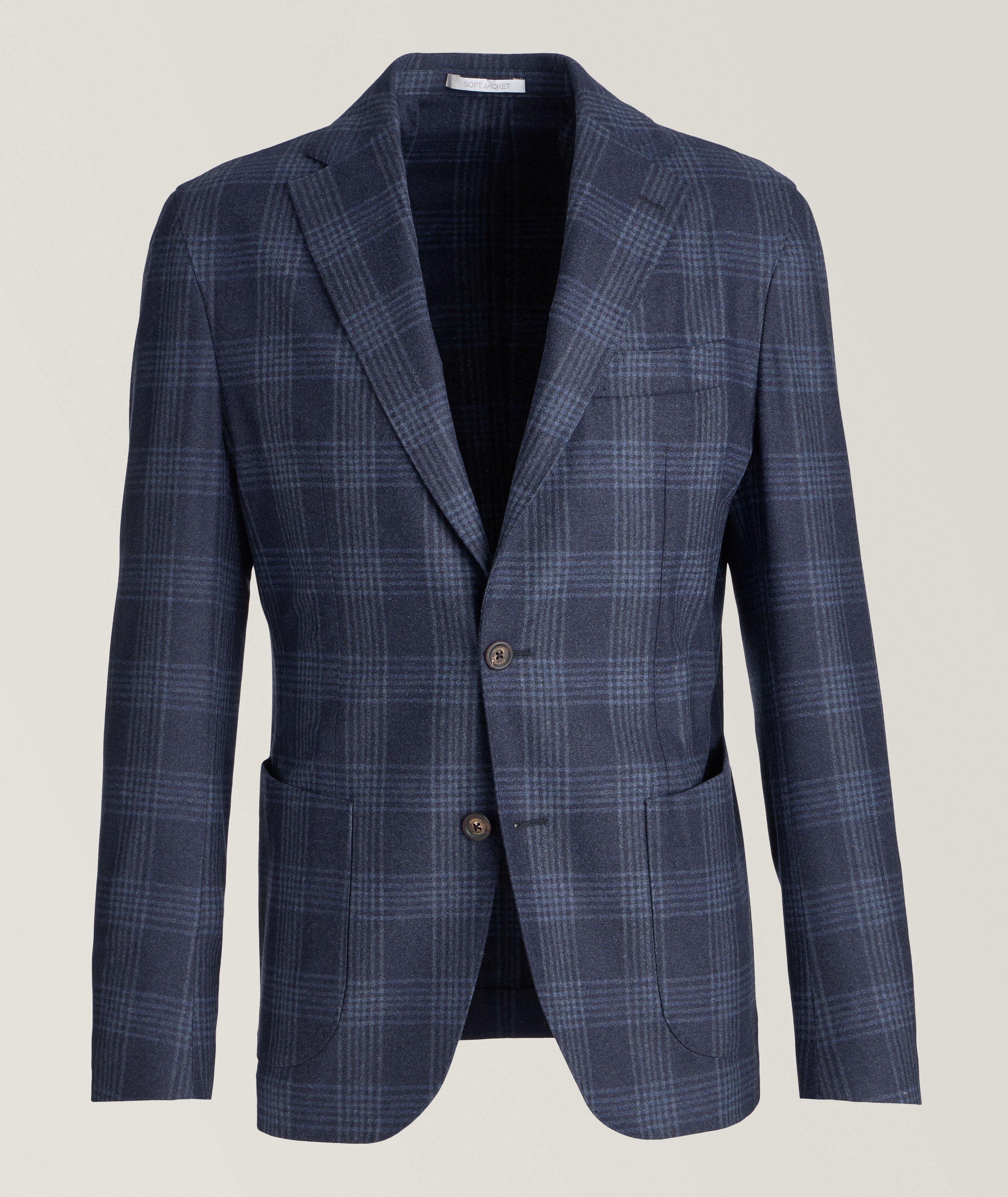 Check Wool-Blend Sport Jacket