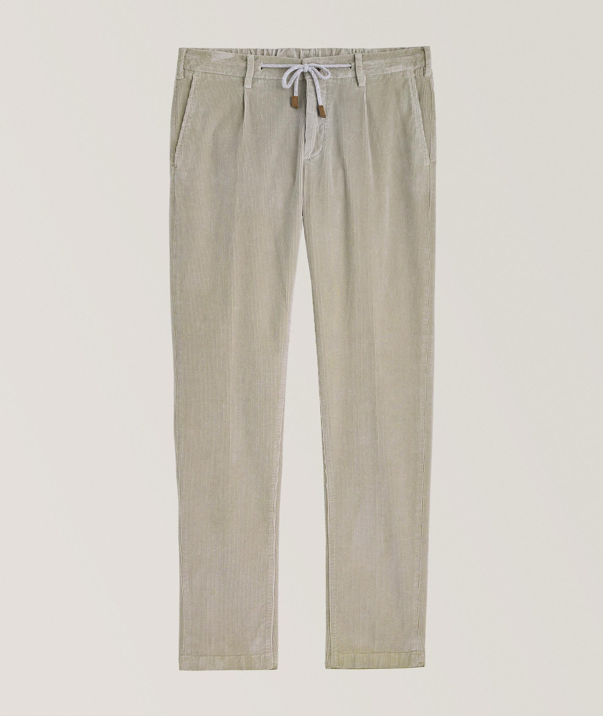 Pantalon en velours côtelé à cordon image 0