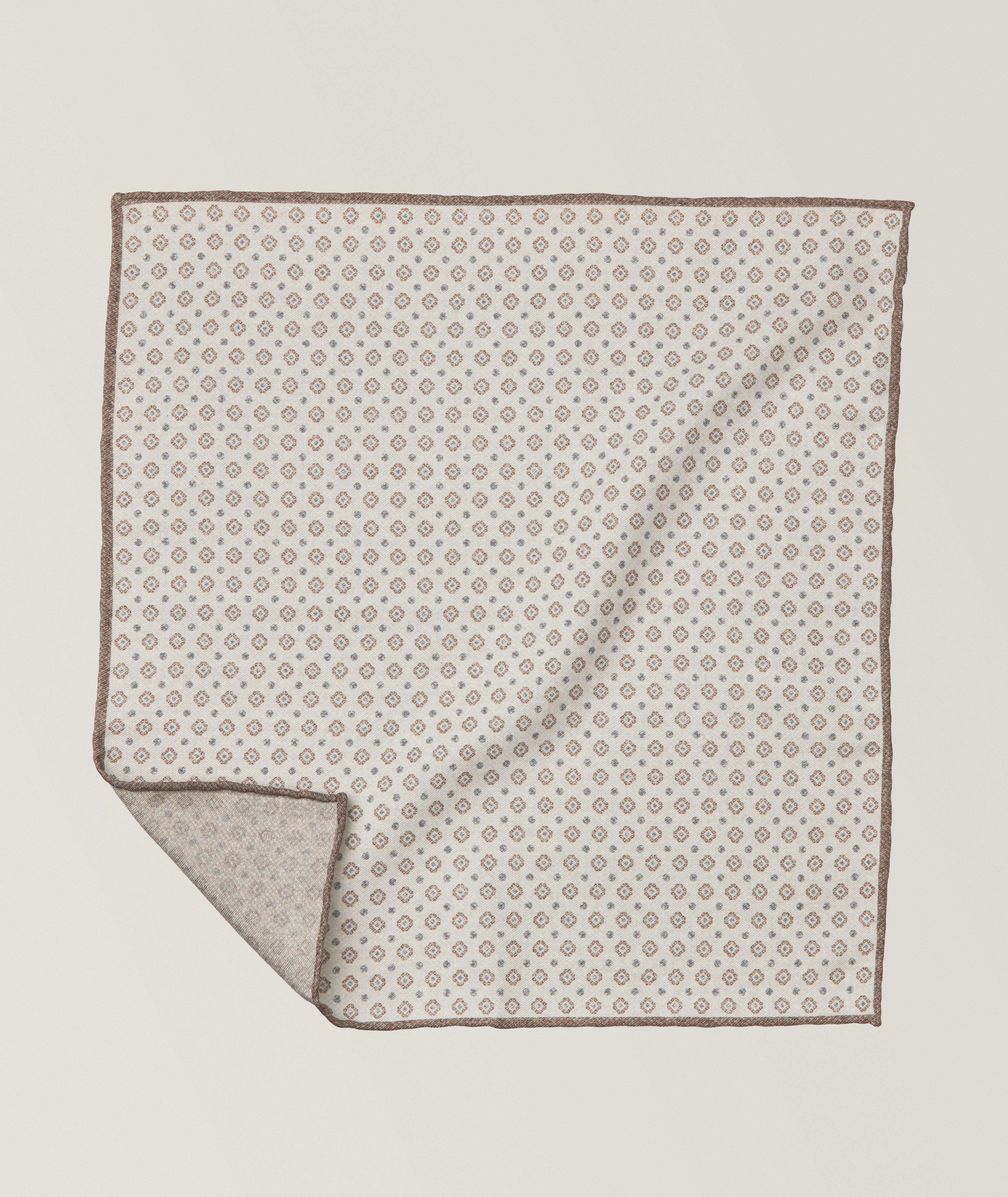 Mini Neat Wool-Cotton Pocket Square image 0