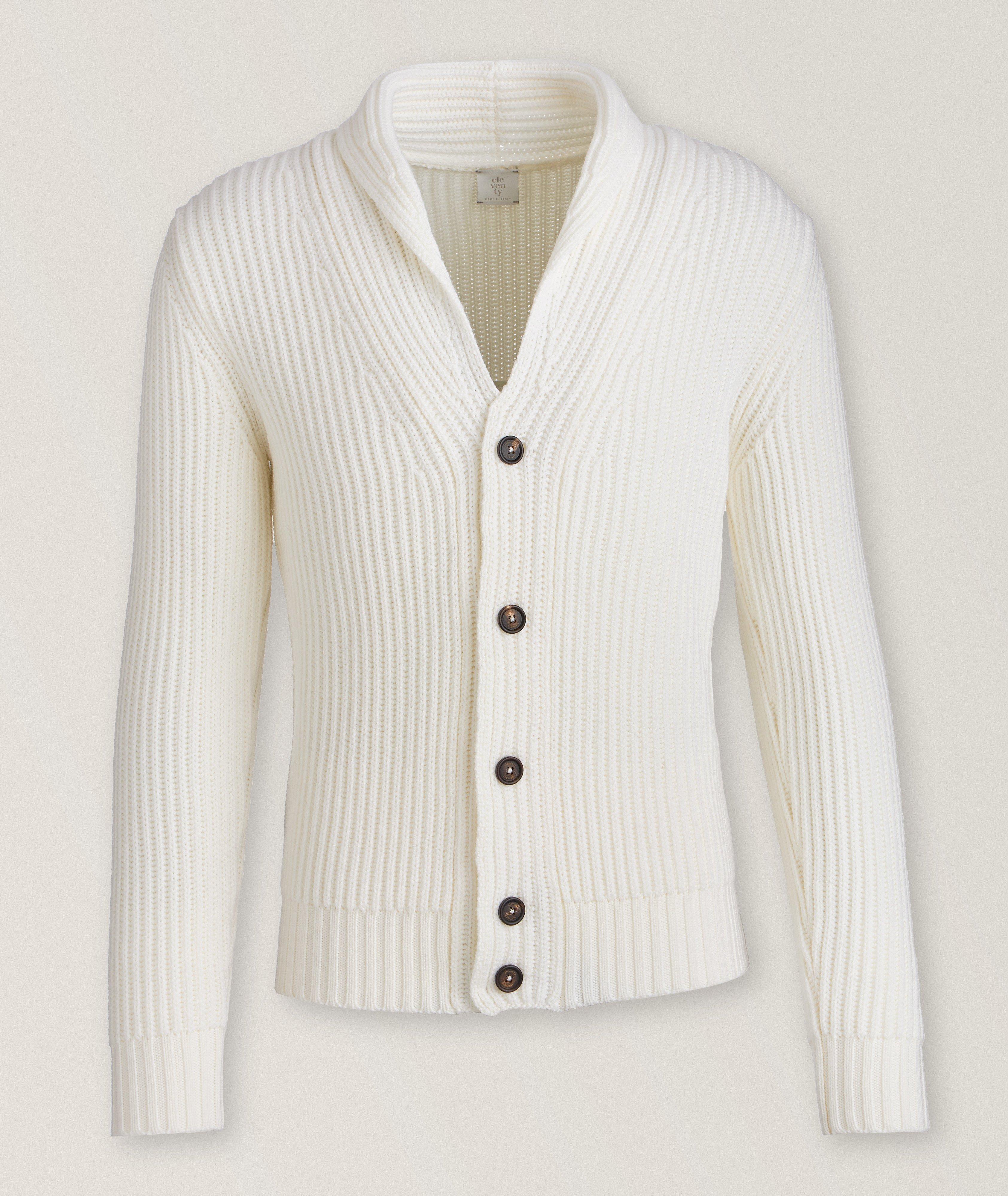 Wool Ribbed Cardigan
