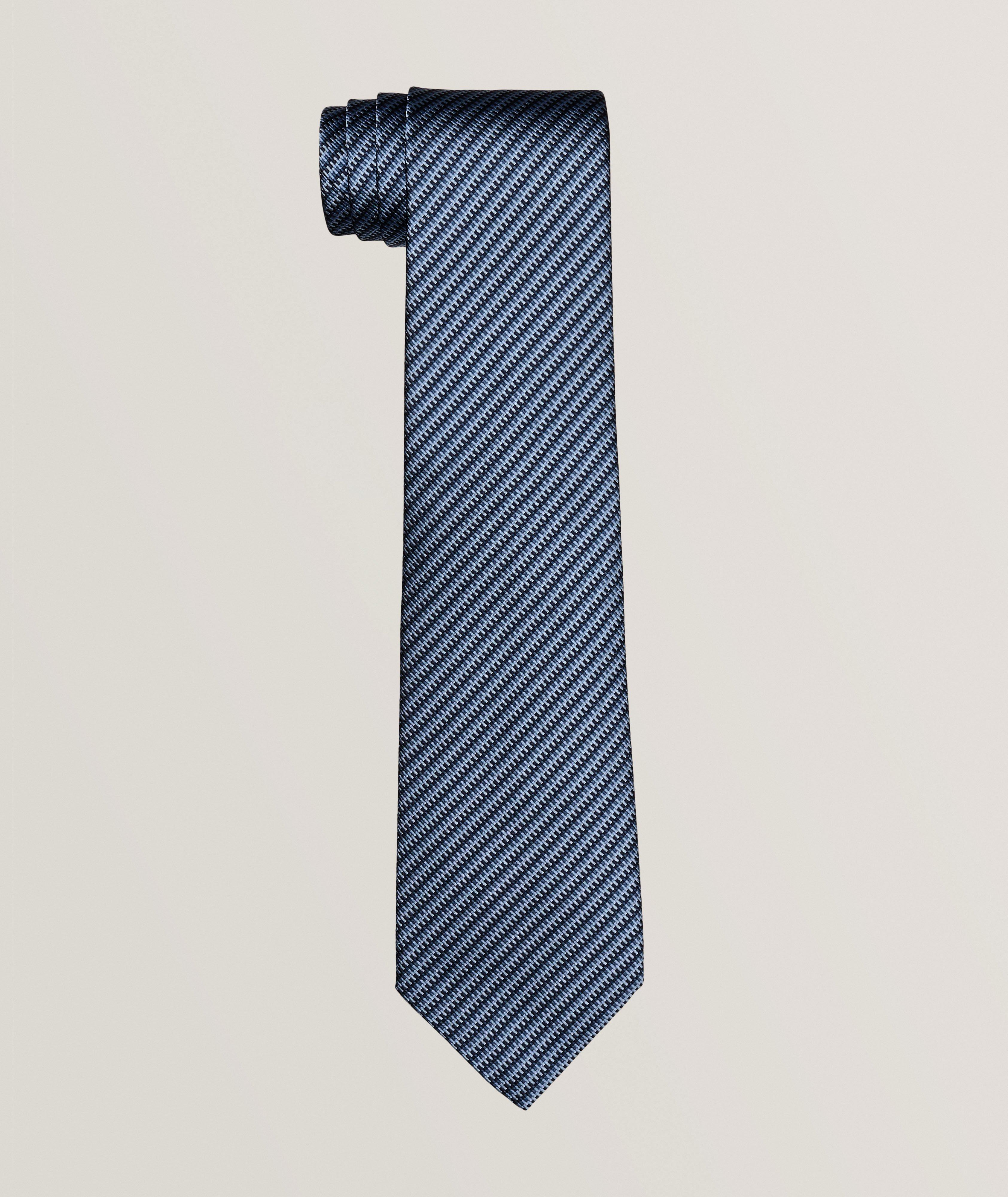 Micro Regimental Silk Tie image 0