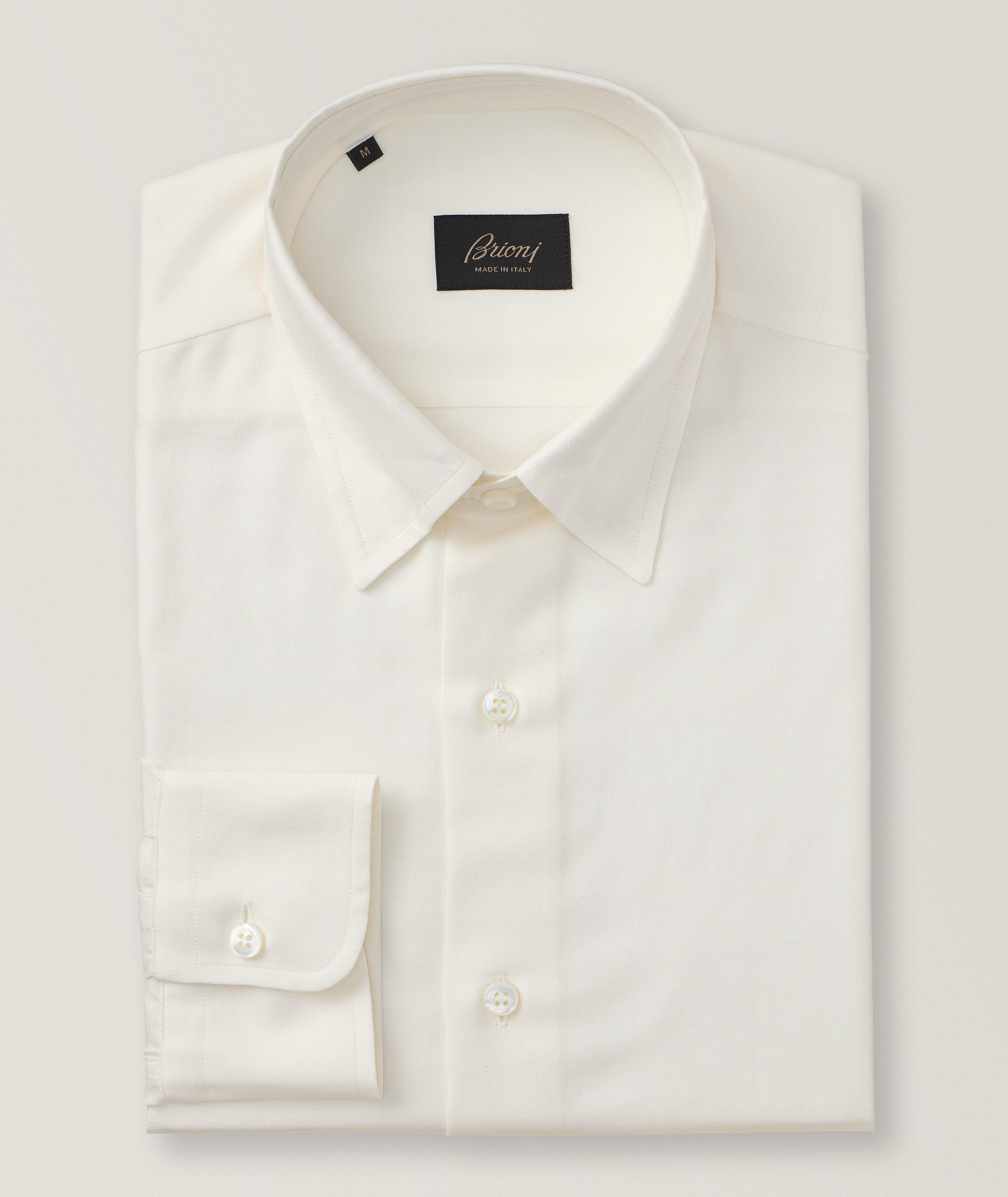 Brioni outlet Mens white button dress shirt XL