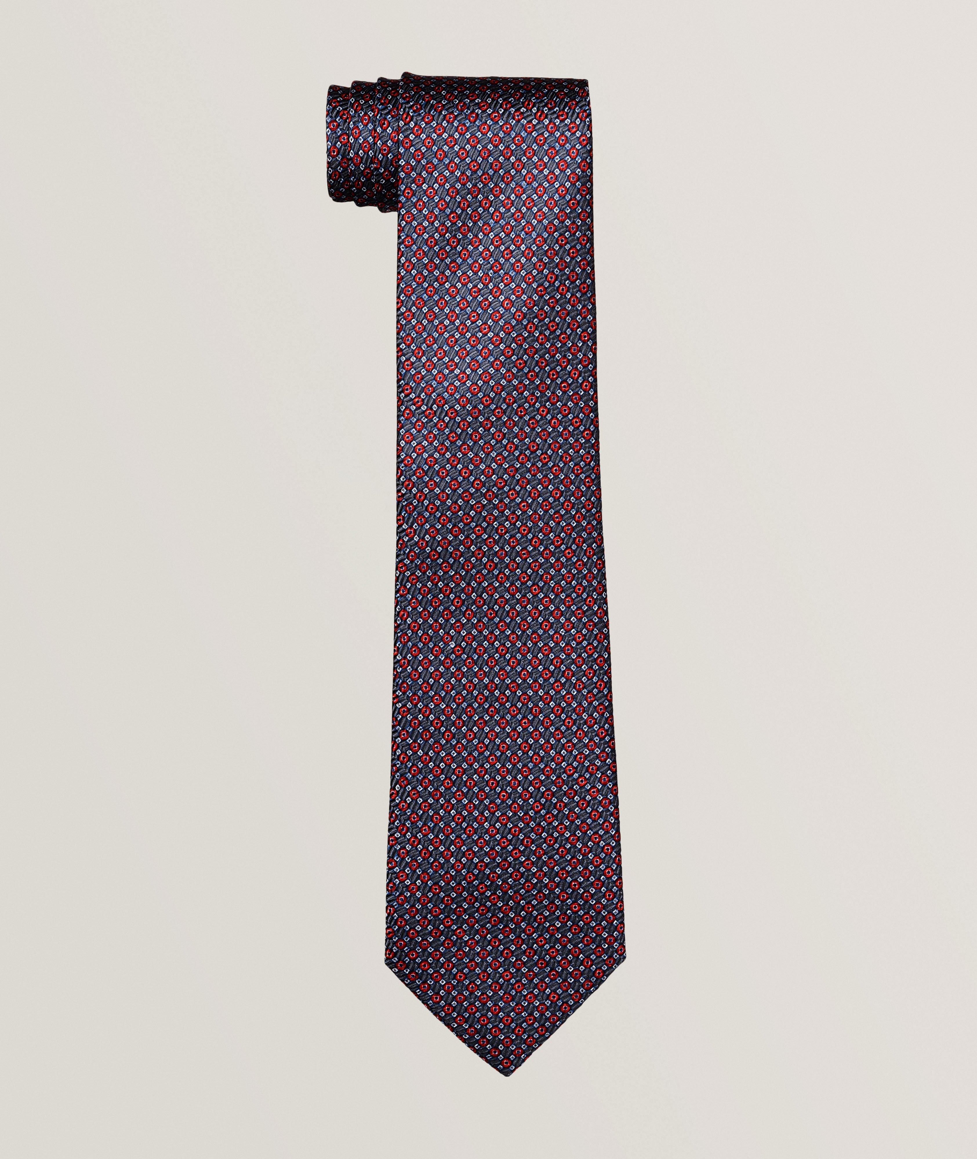 Micro Motif Silk Tie image 0