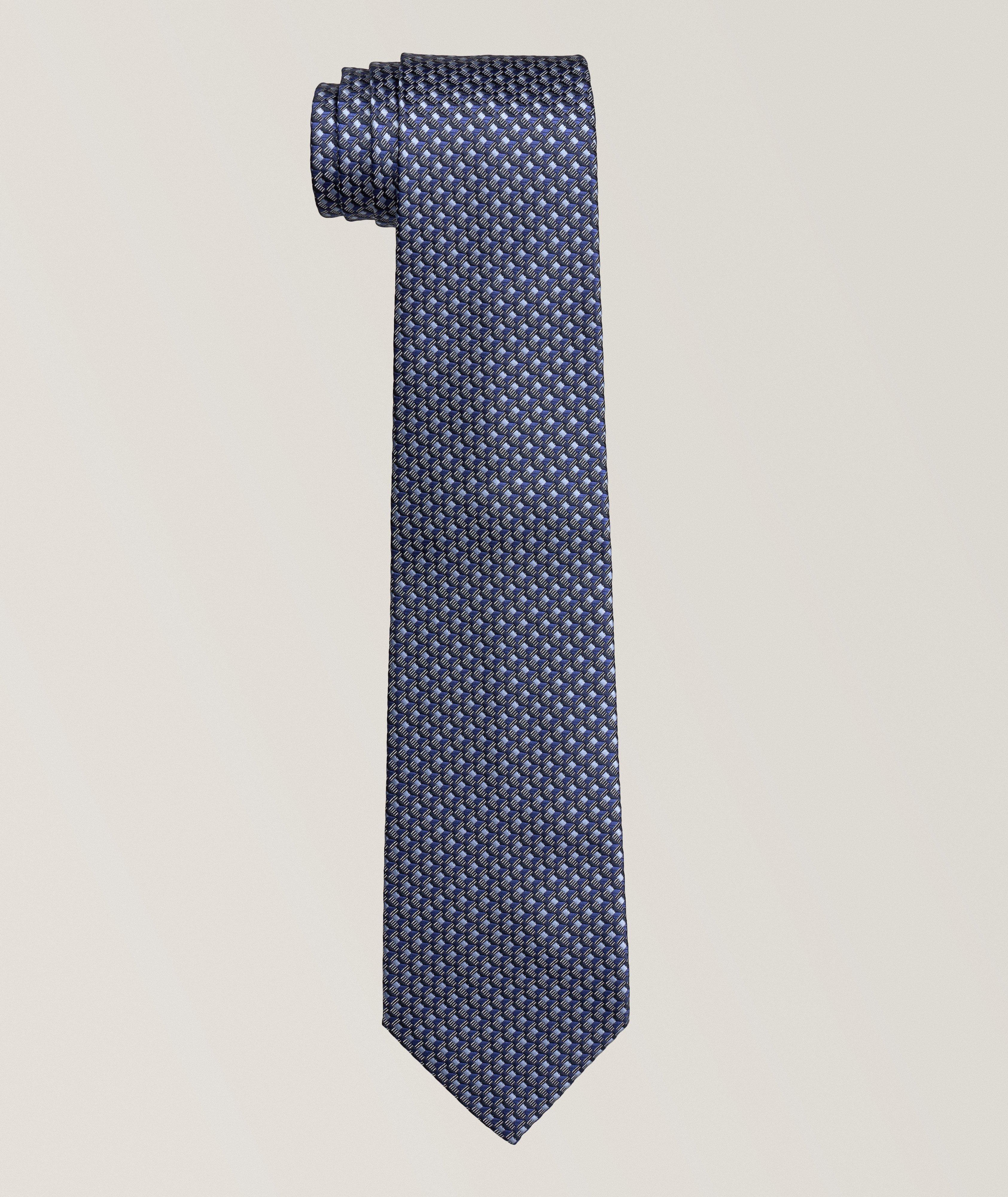 Micro Motif Silk Tie image 0