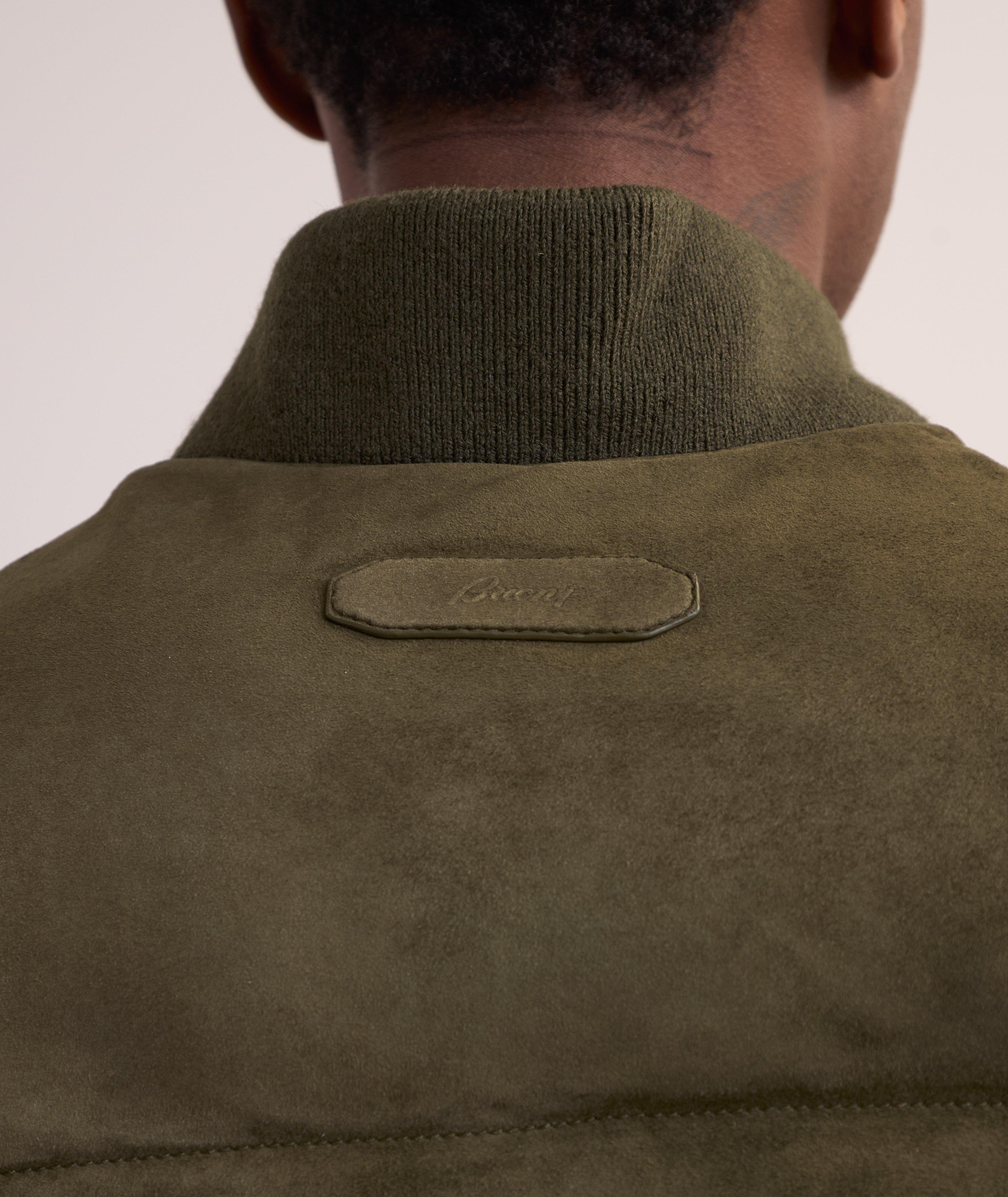 Quilted Lambskin-Suede Puffer Vest image 5