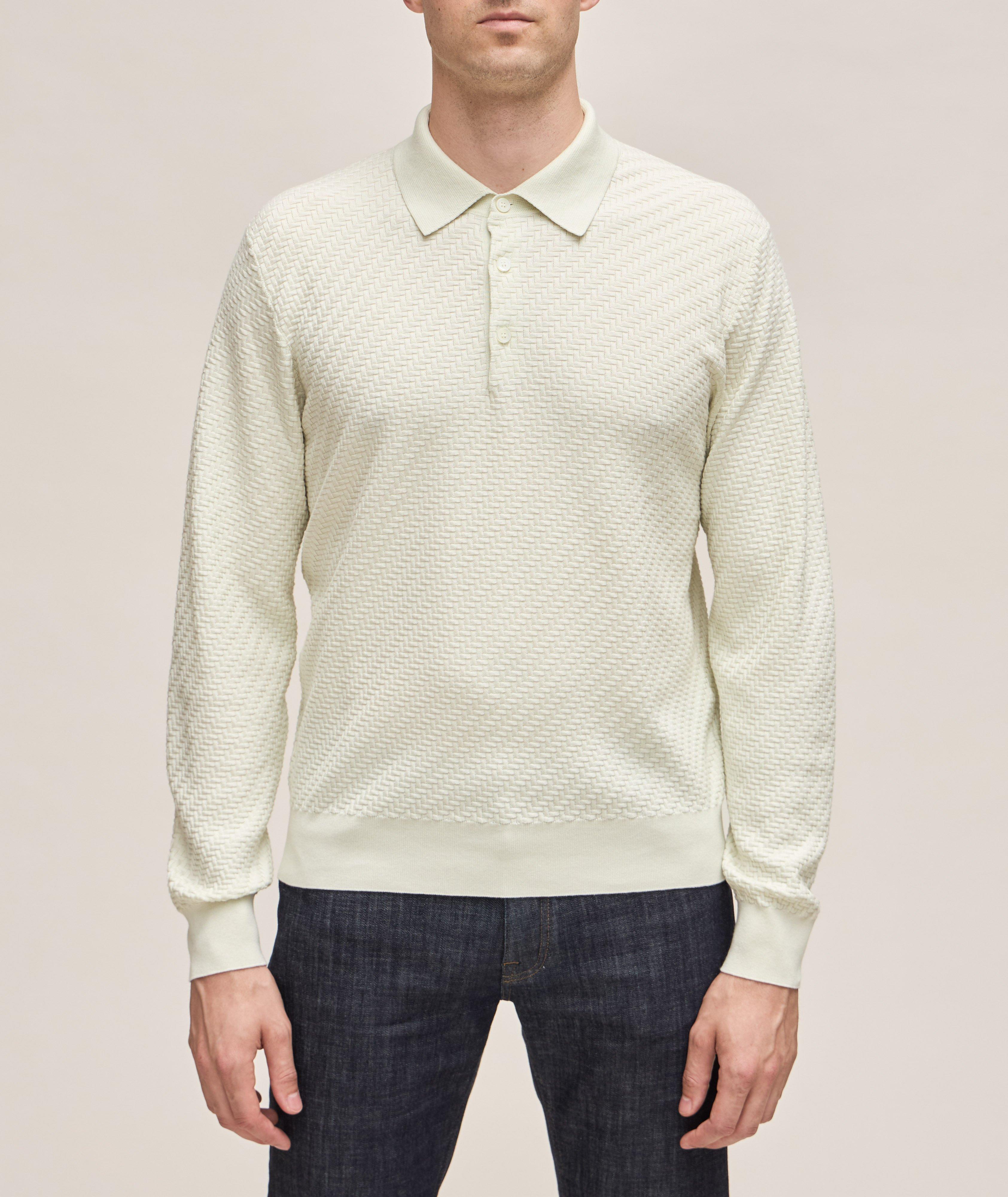 Cotton, Silk & Cashmere Jacquard Polo image 1