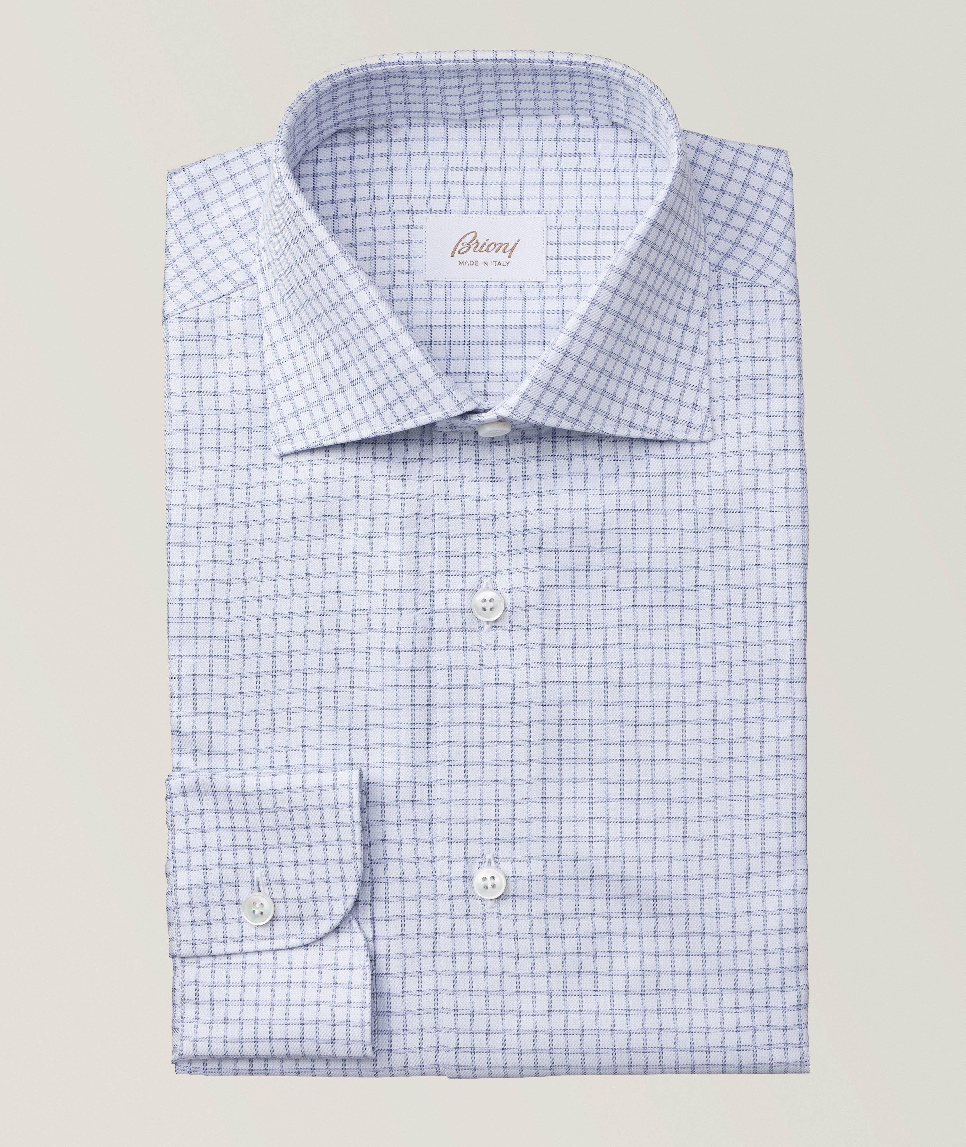 Windowpane Check Cotton Dress Shirt image 0