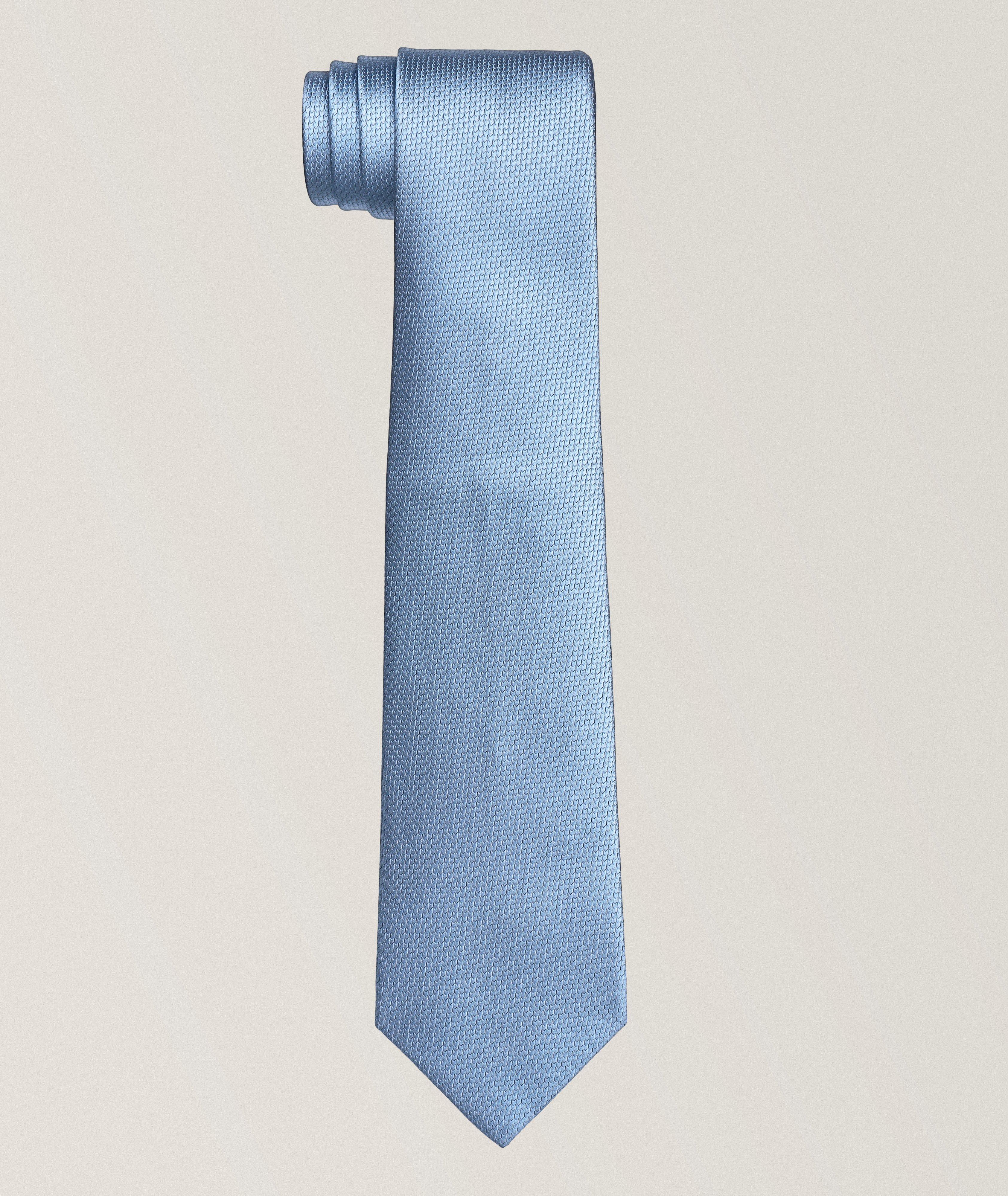 Textured Jacquard Silk Tie  image 0