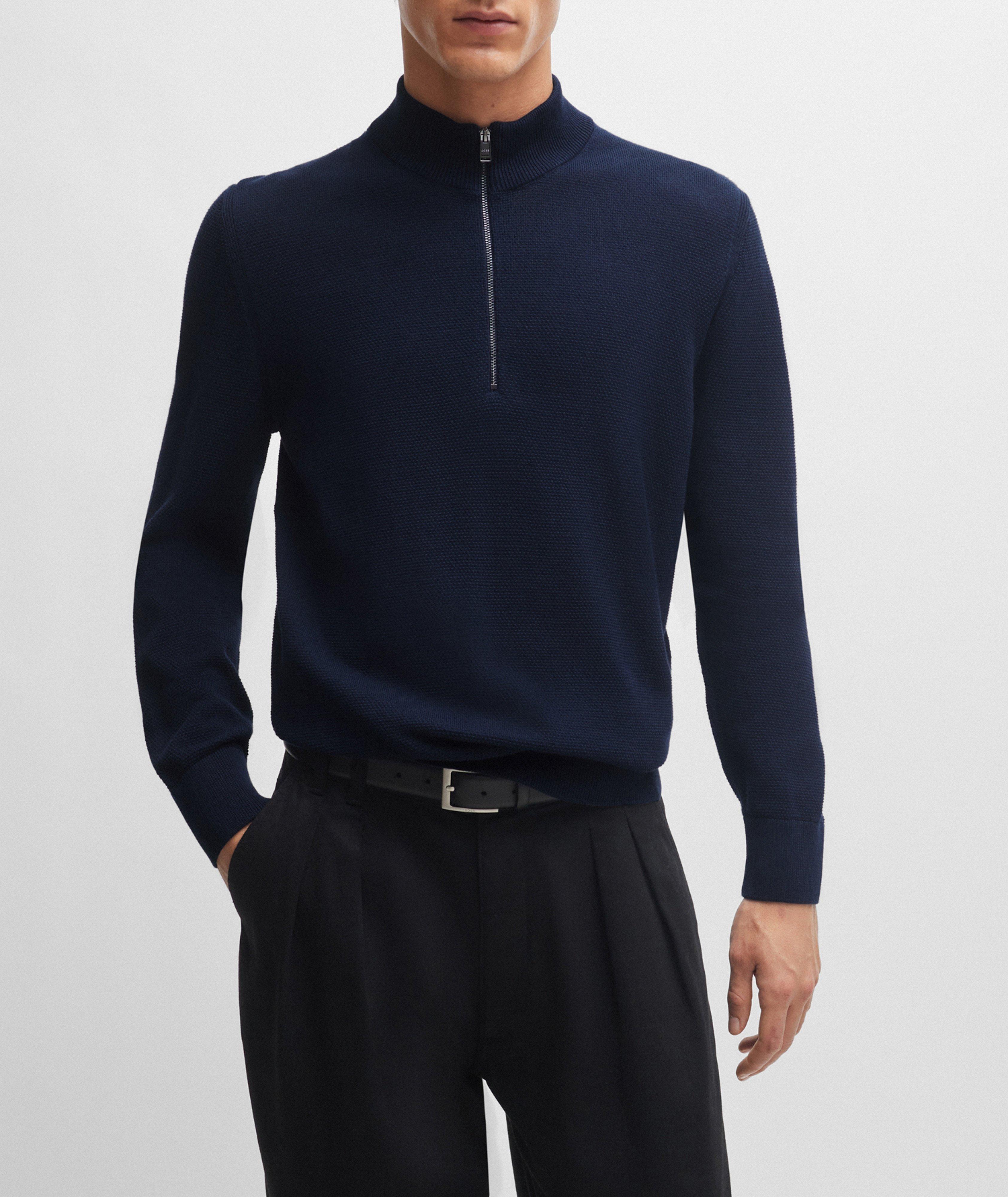 Ebrando Quarter-Zip Cotton Sweater  image 1