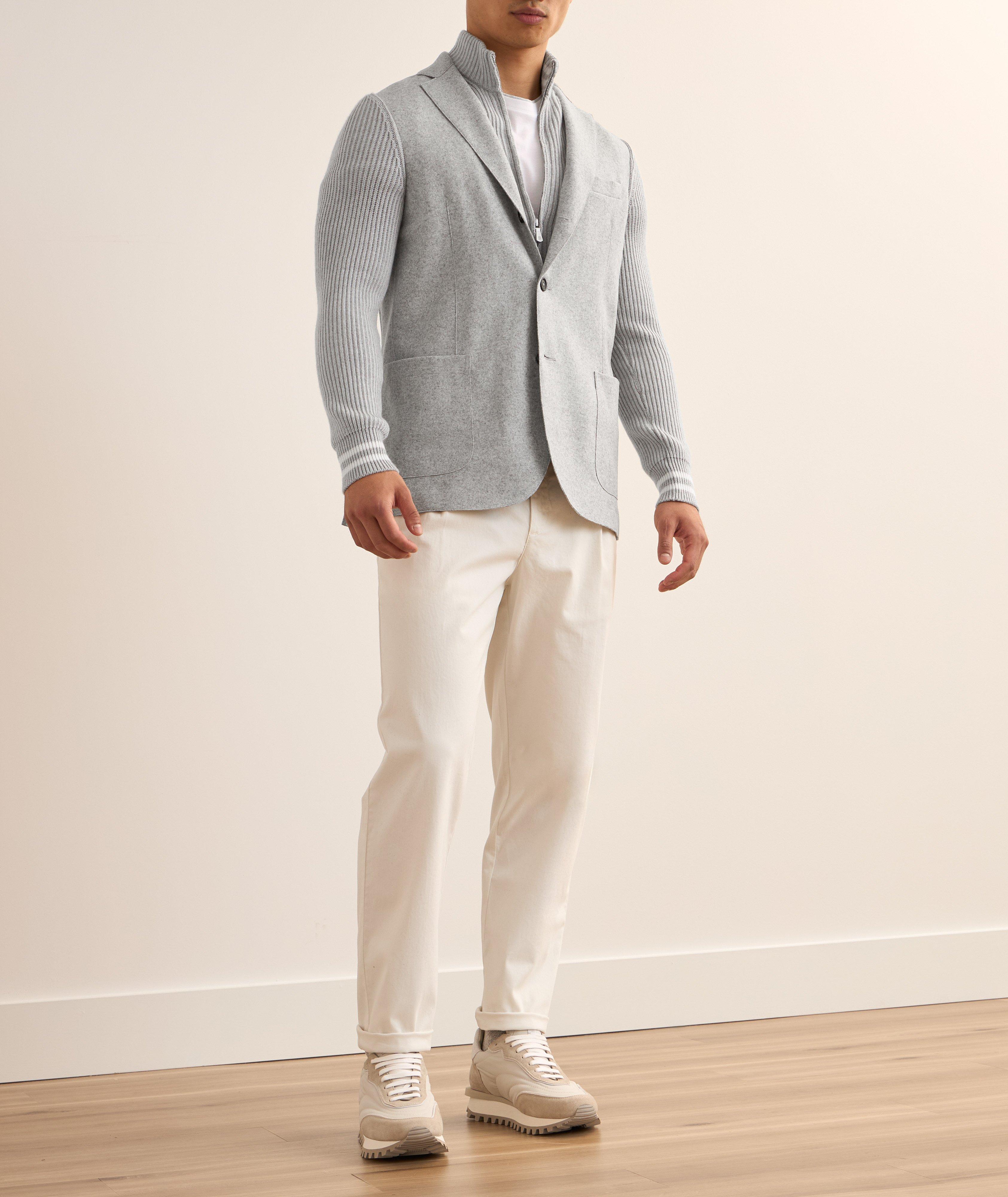 Wool-Blend Knitted Sport Jacket image 4