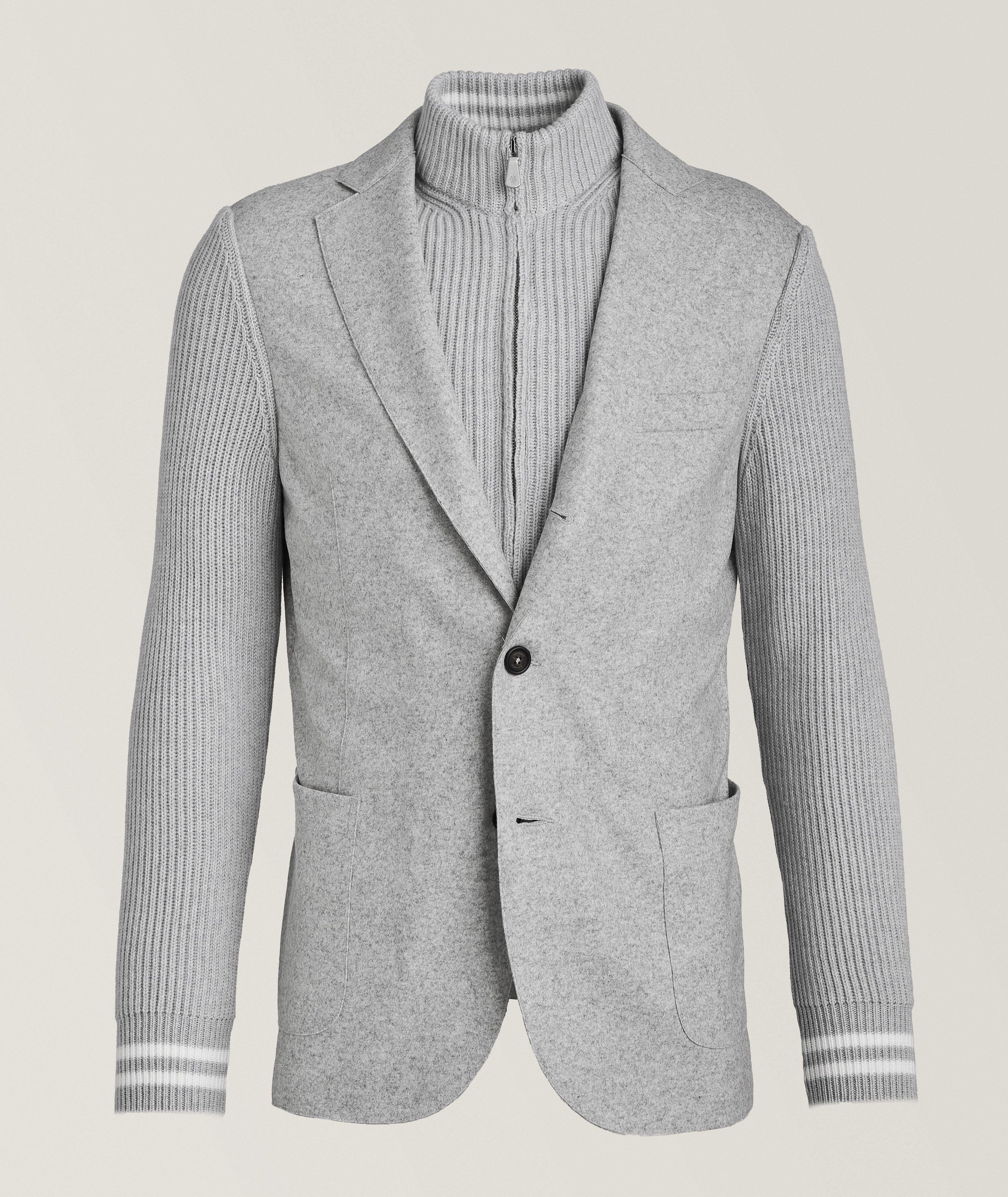 Wool-Blend Knitted Sport Jacket image 0