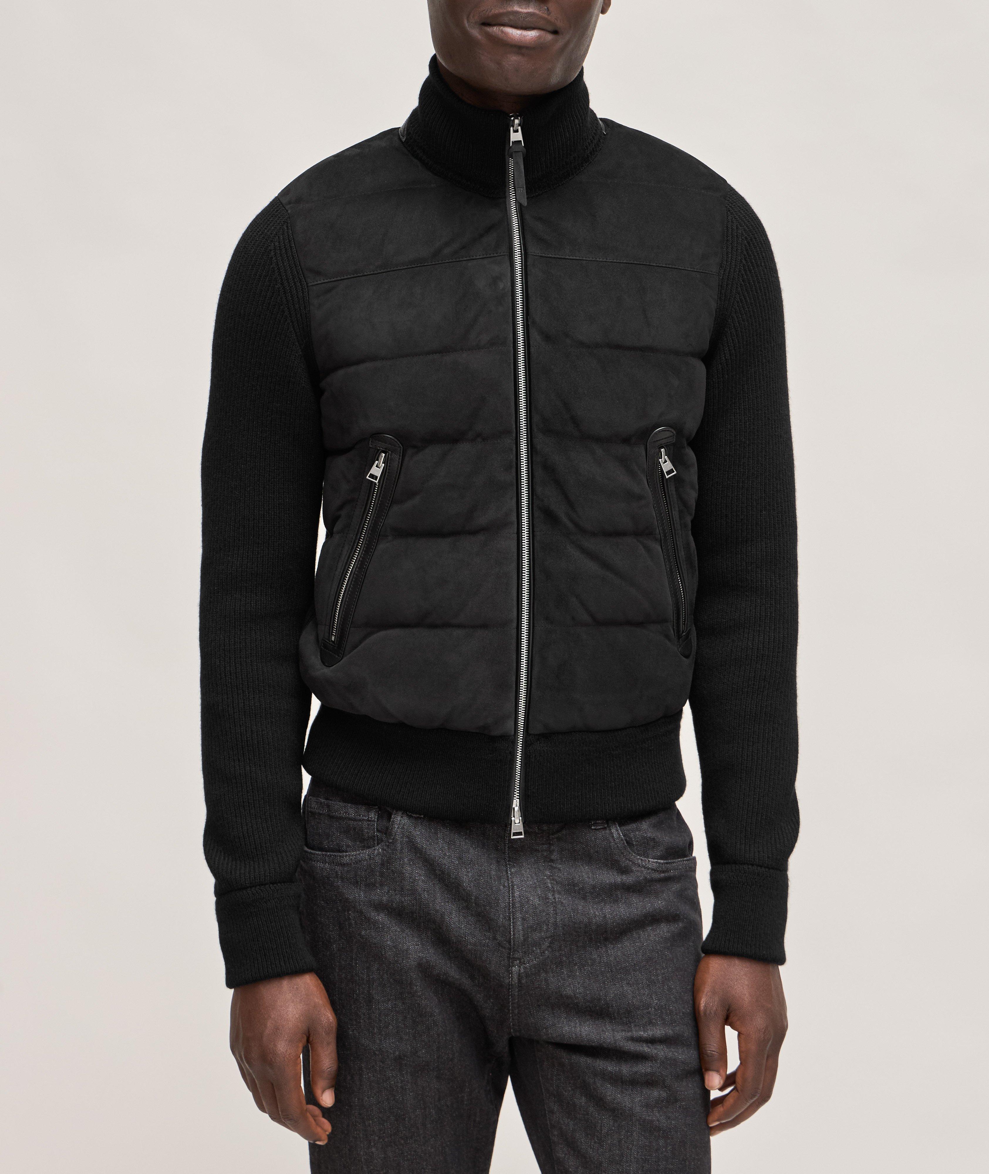 Mixed Media Suede Merino Blouson image 1
