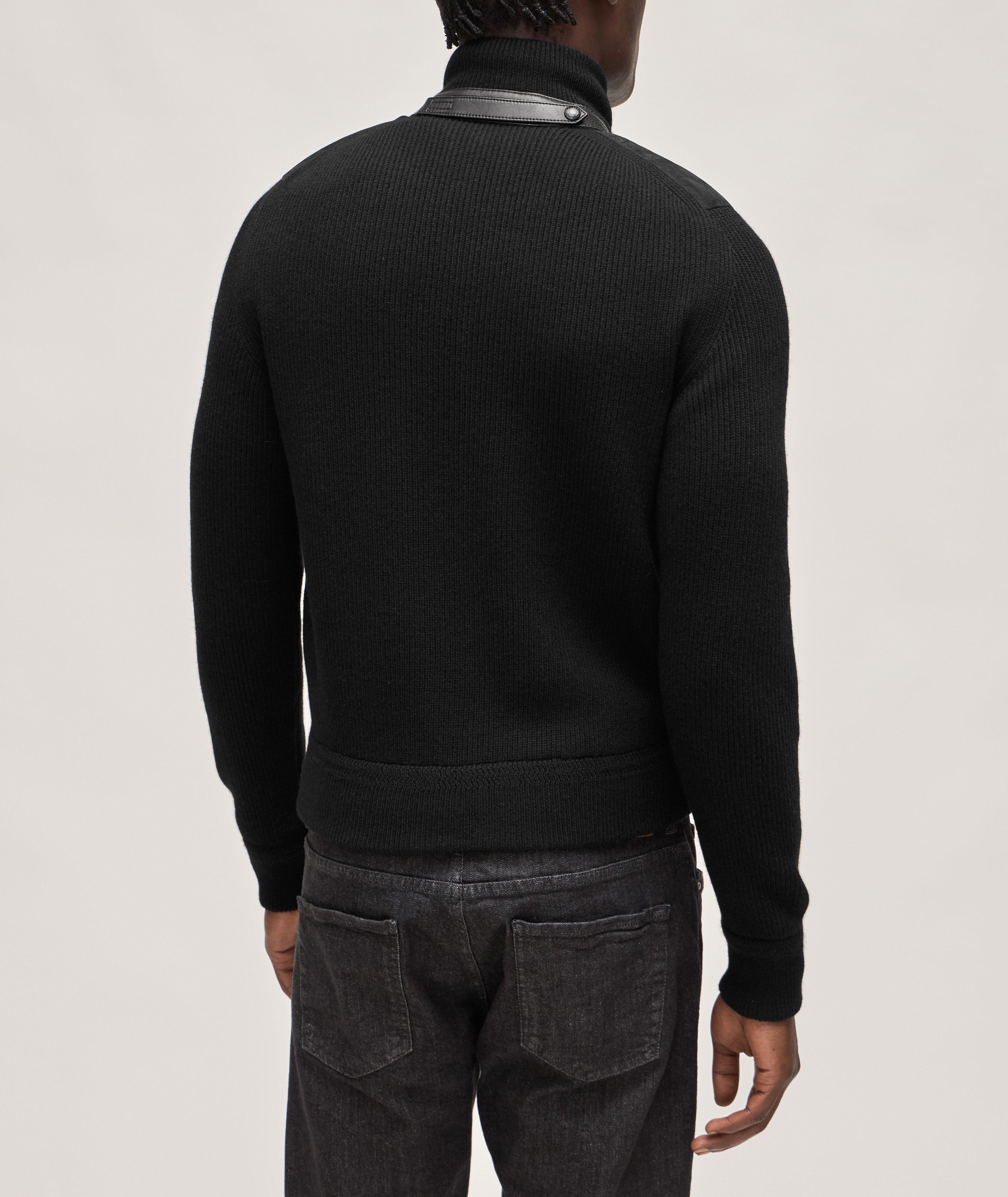 Mixed Media Suede Merino Blouson image 2