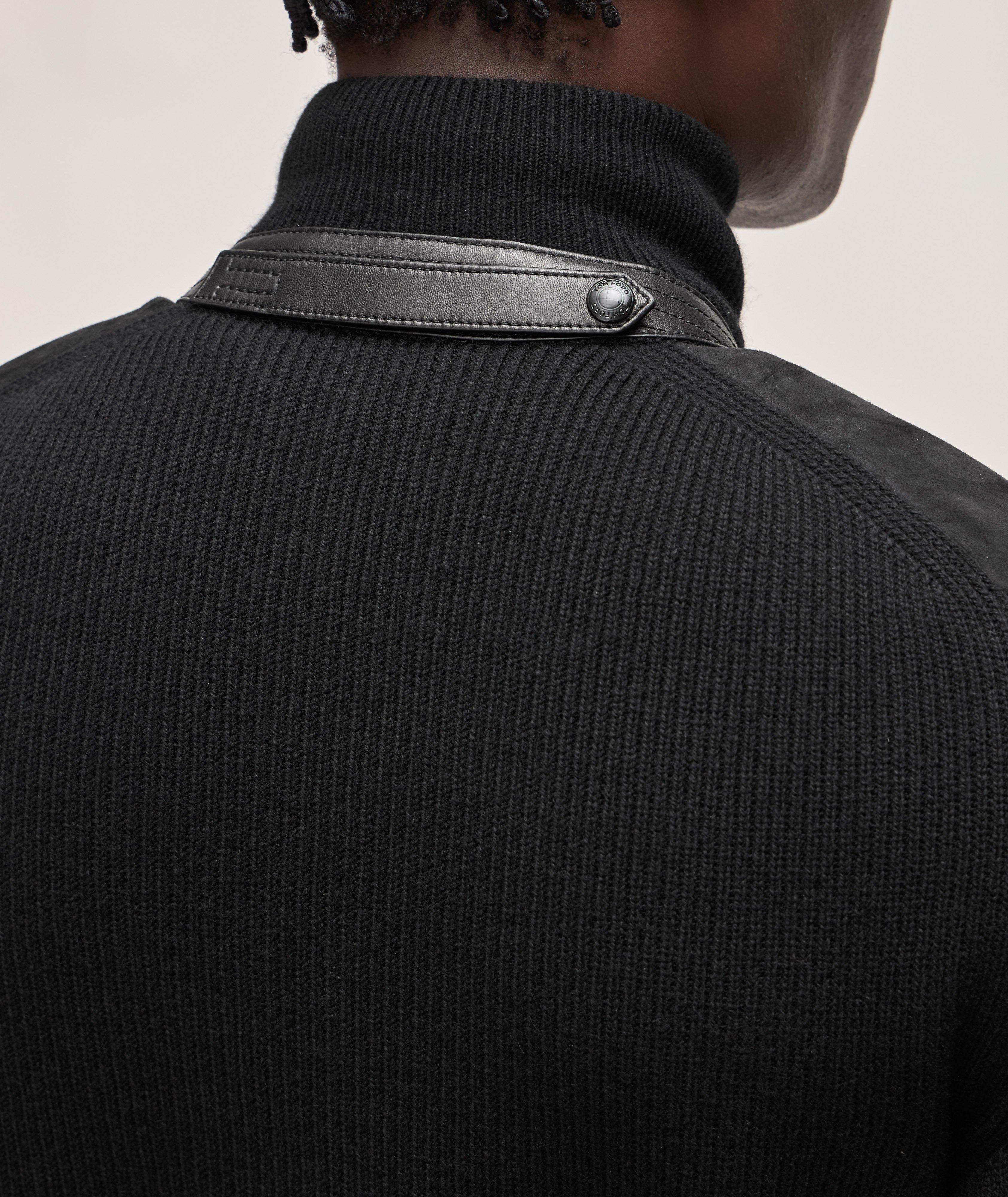 Mixed Media Suede Merino Blouson image 6