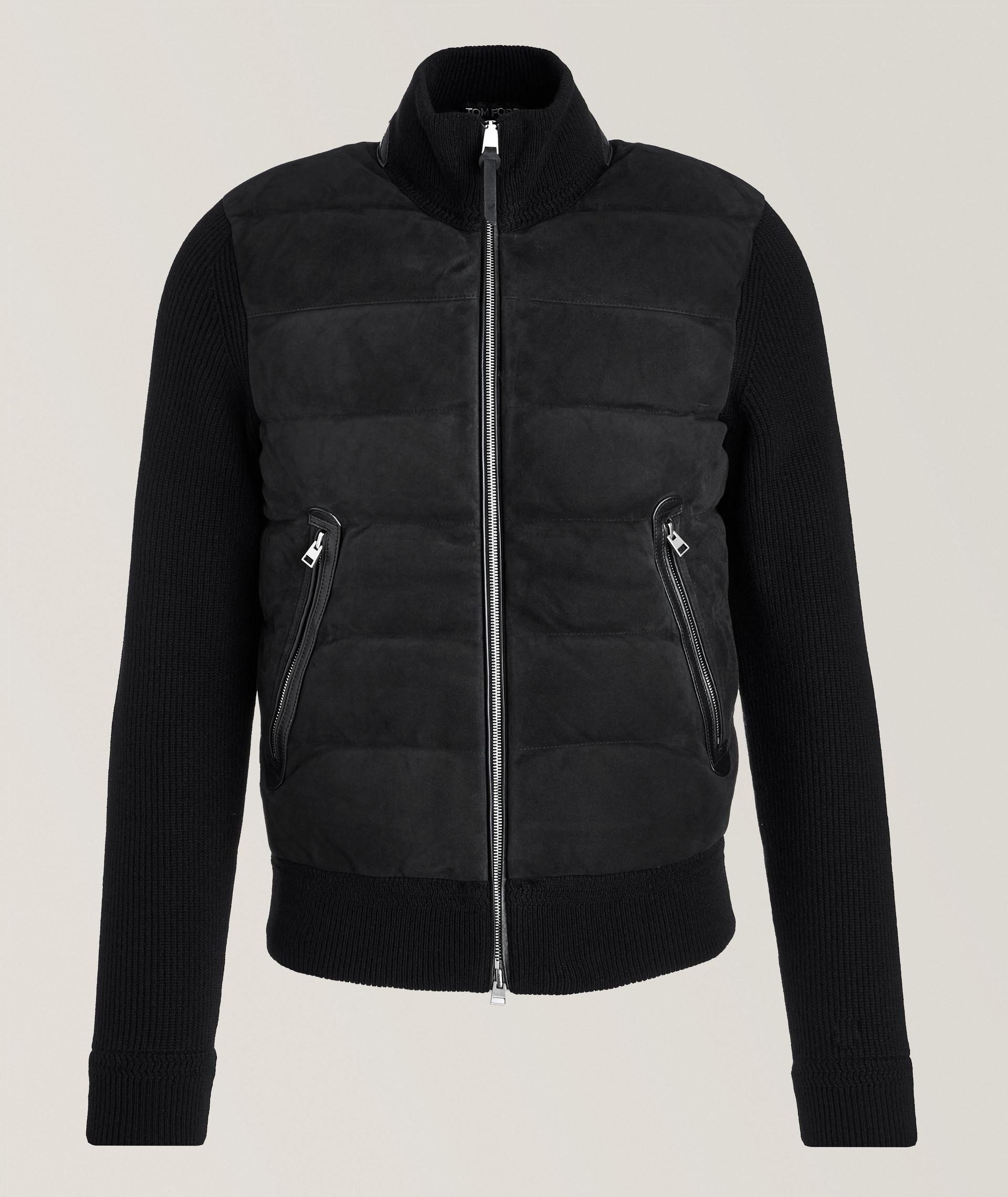 Mixed Media Suede Merino Blouson image 0