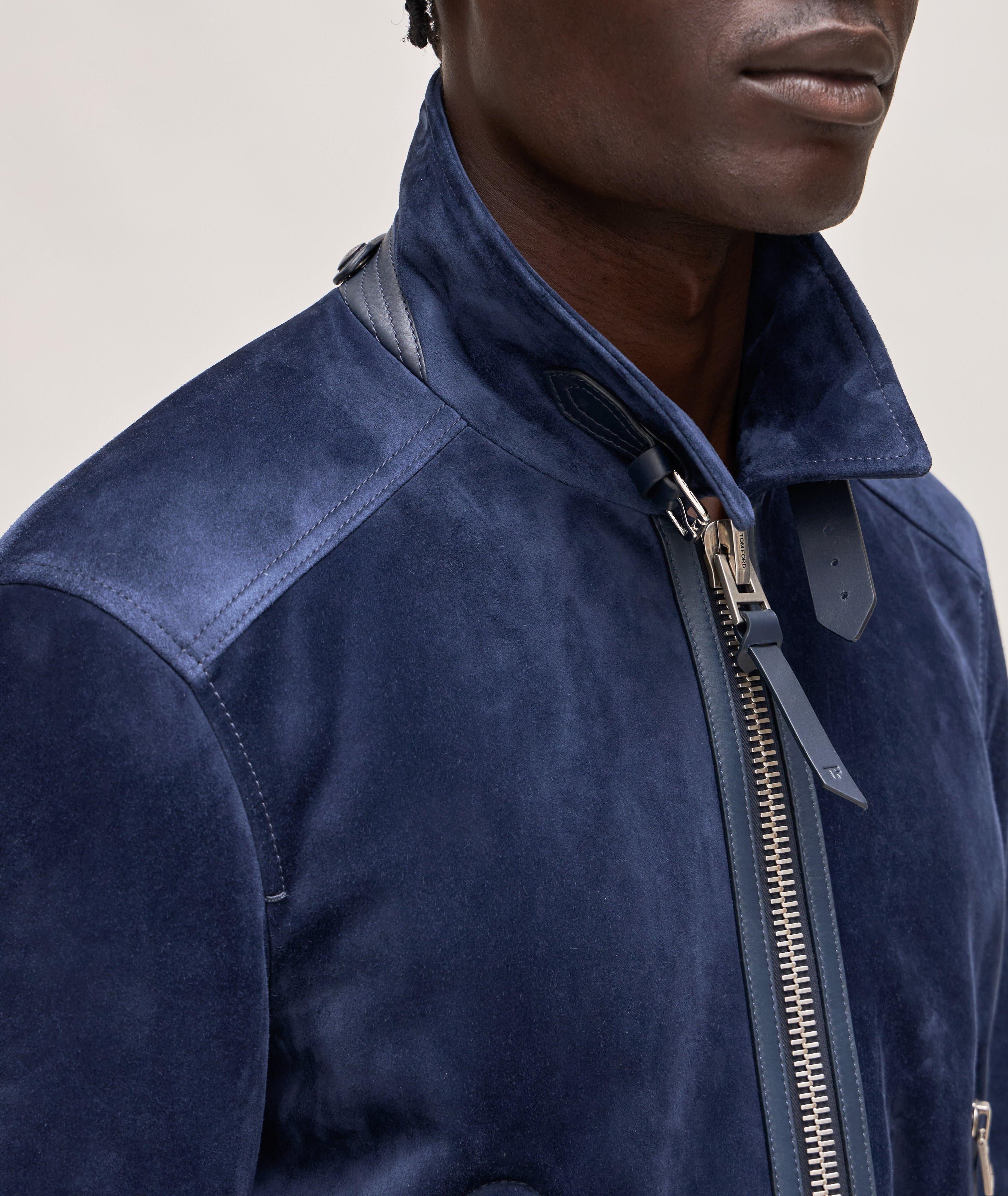 Cashmere-Suede Button Collar Blouson  image 4