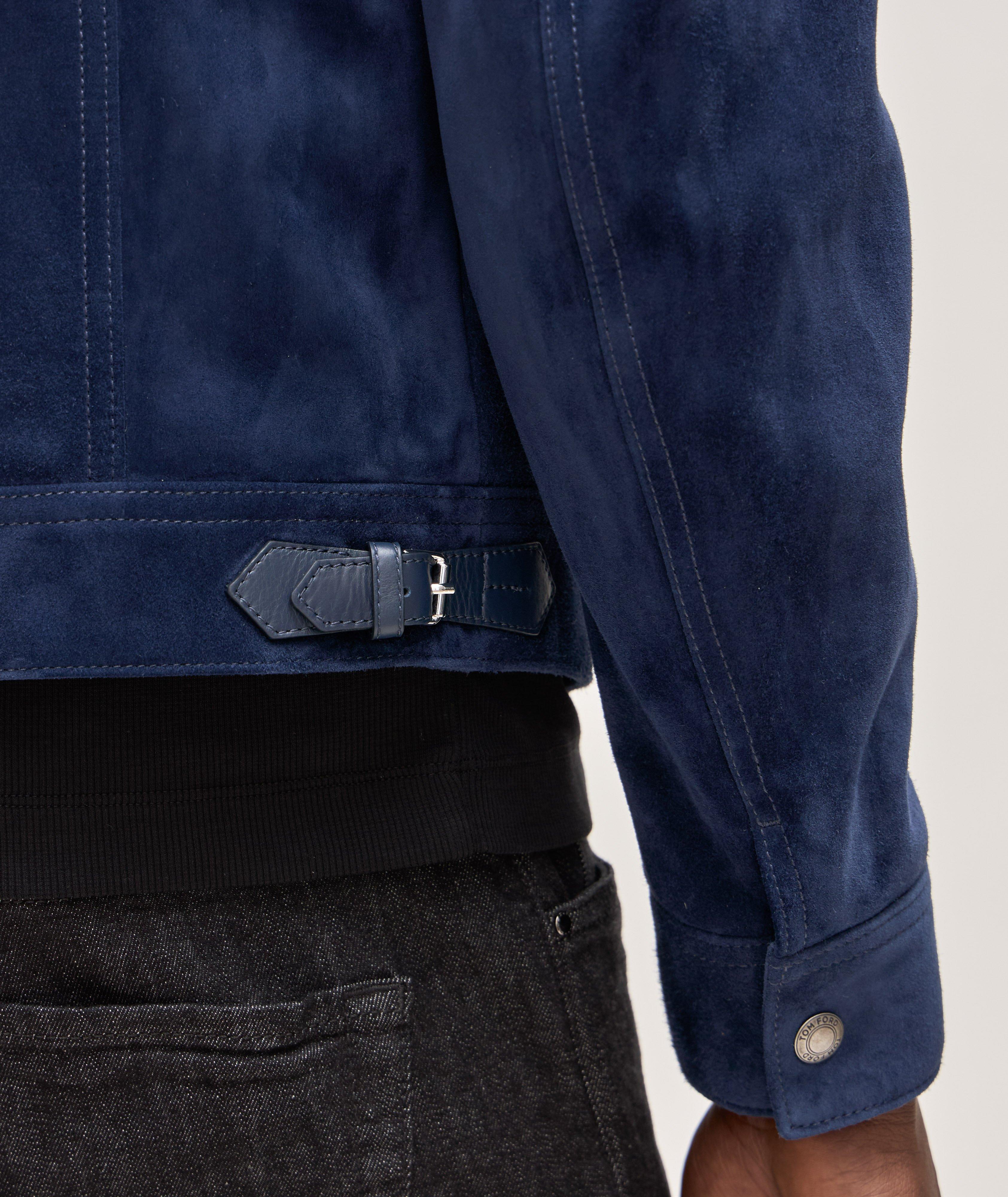 Blouson en suède à glissière image 5