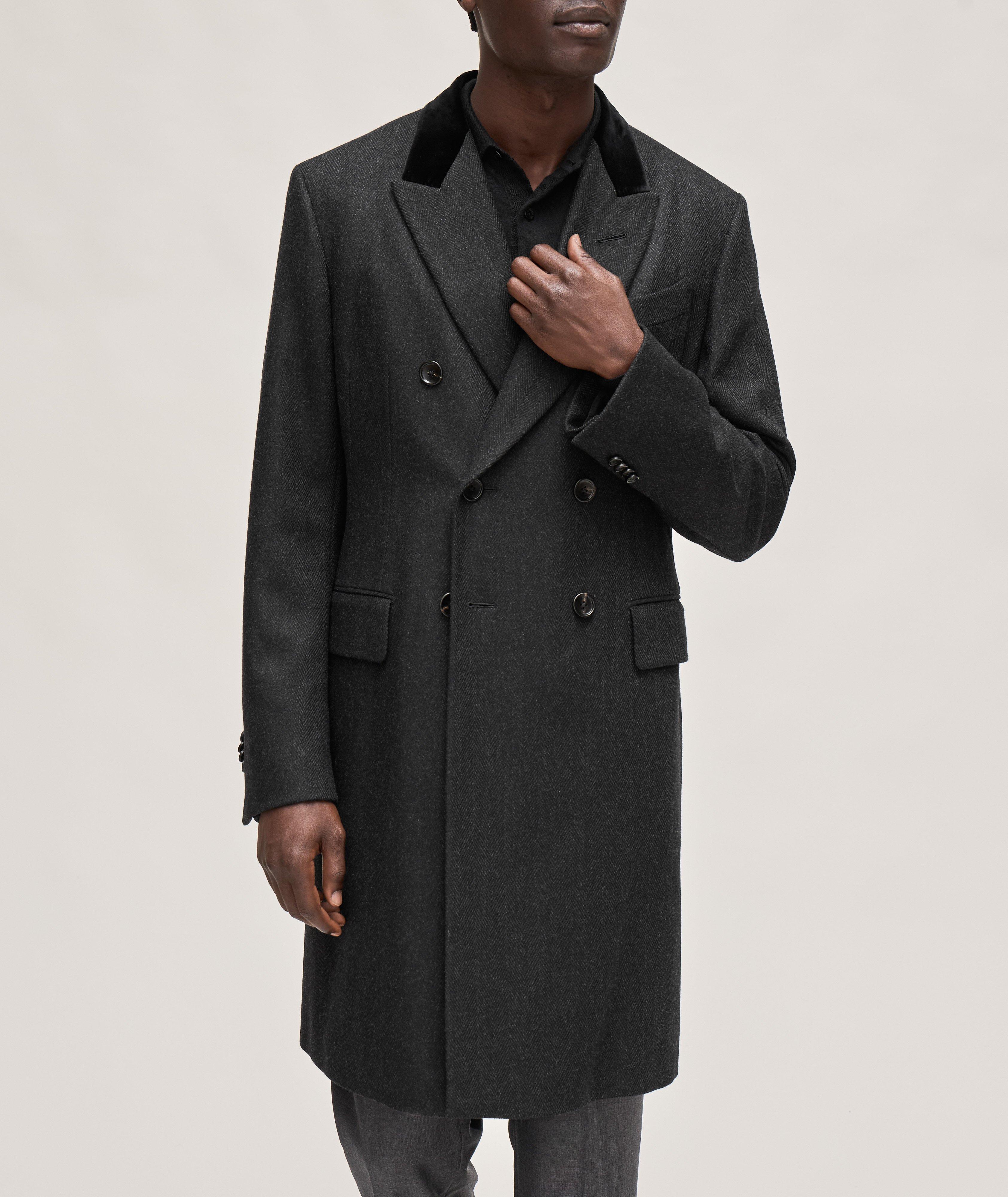 Herringbone Double-Breasted Coat  image 1