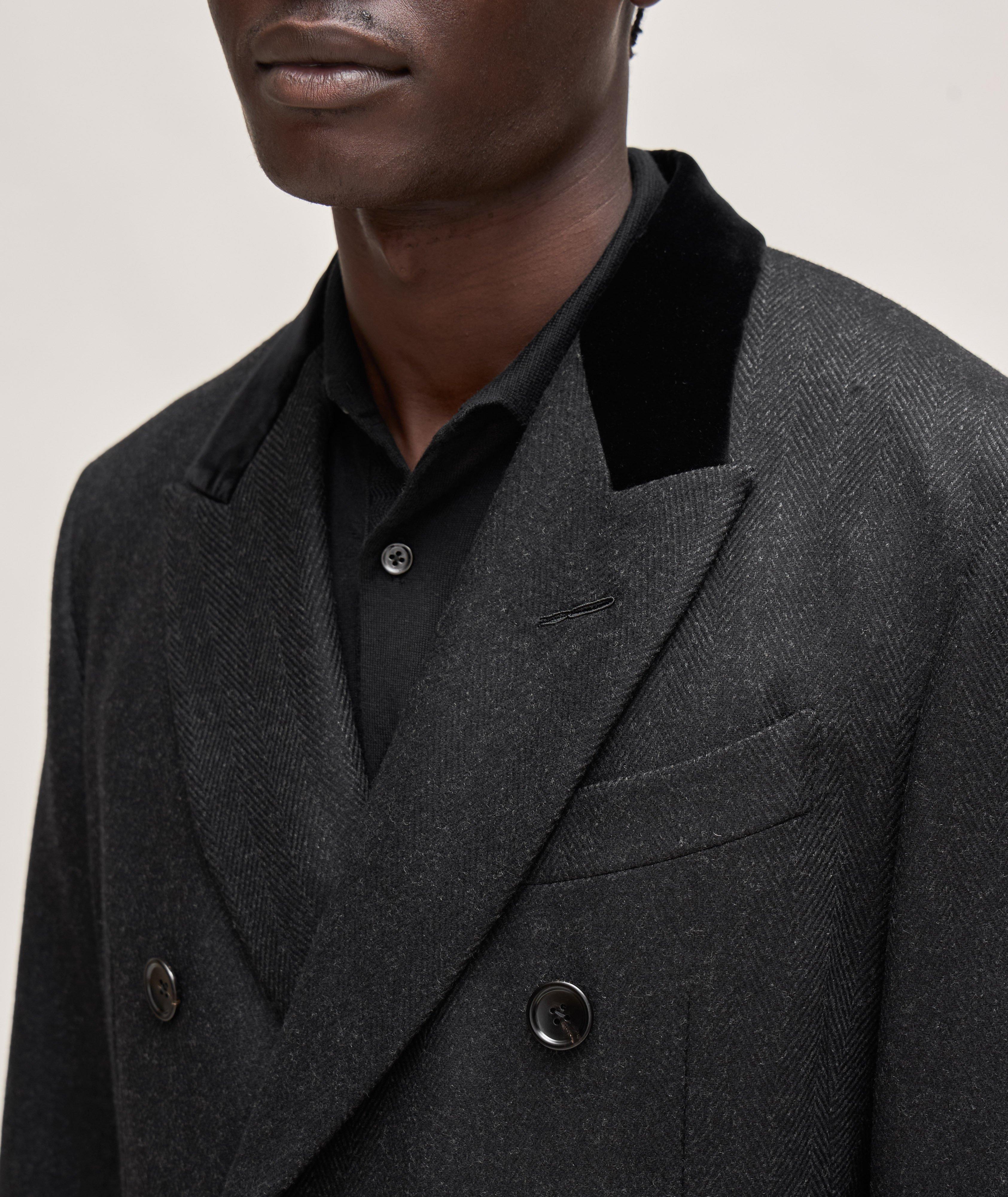 Herringbone Double-Breasted Coat  image 3