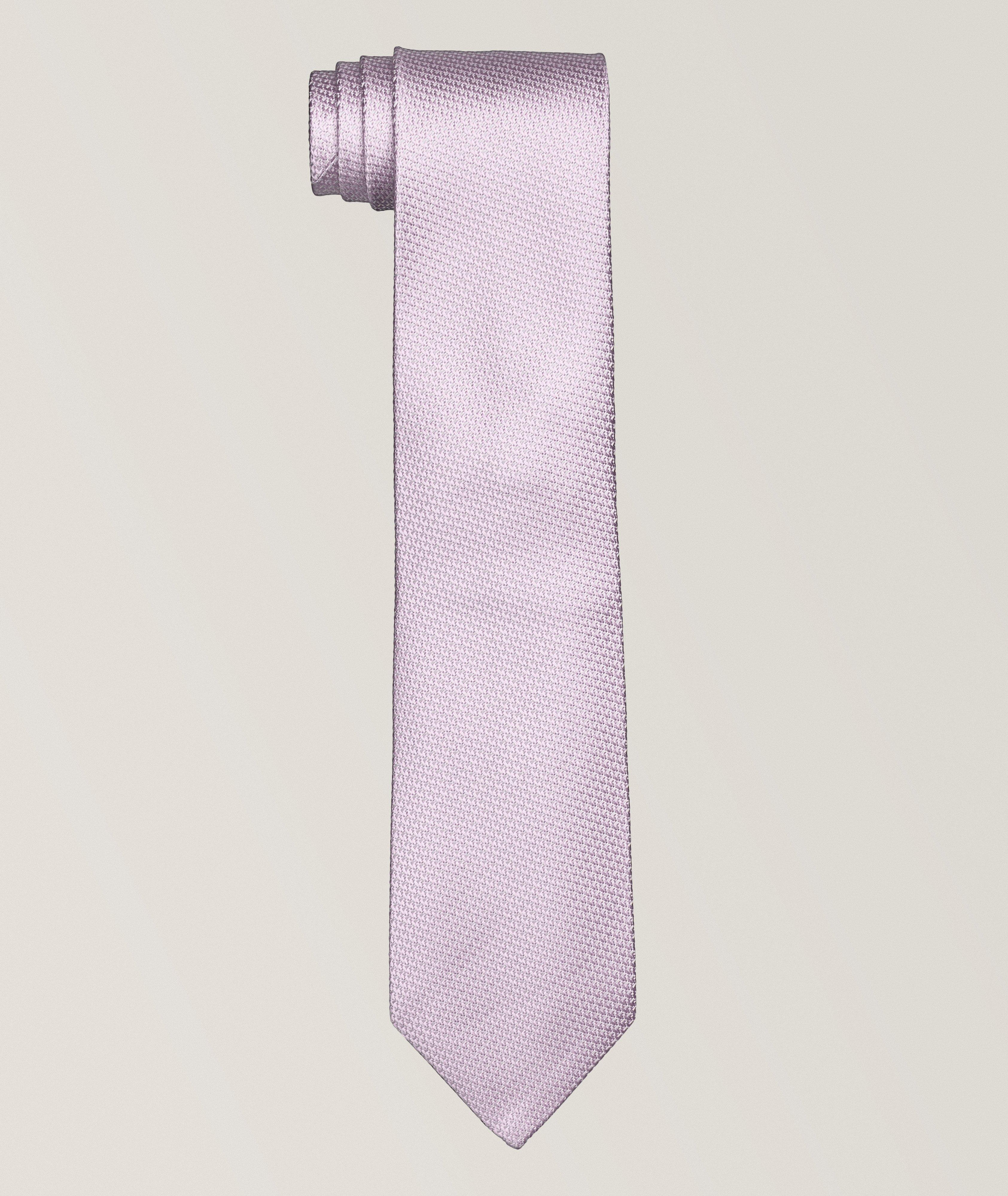 Diagonal Basketweave Silk Tie  image 0