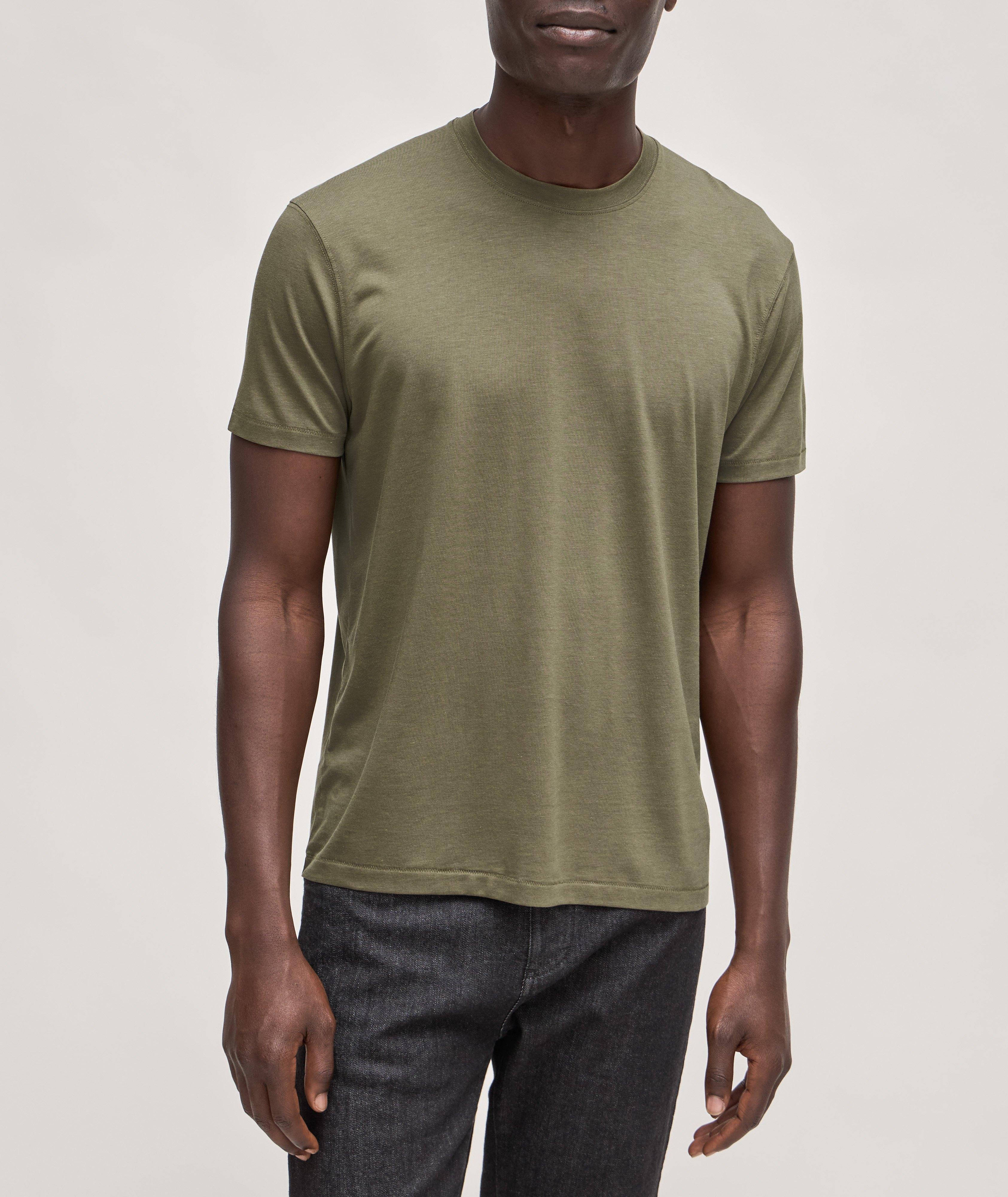 Slim-Fit Lyocell-Cotton T-Shirt image 1