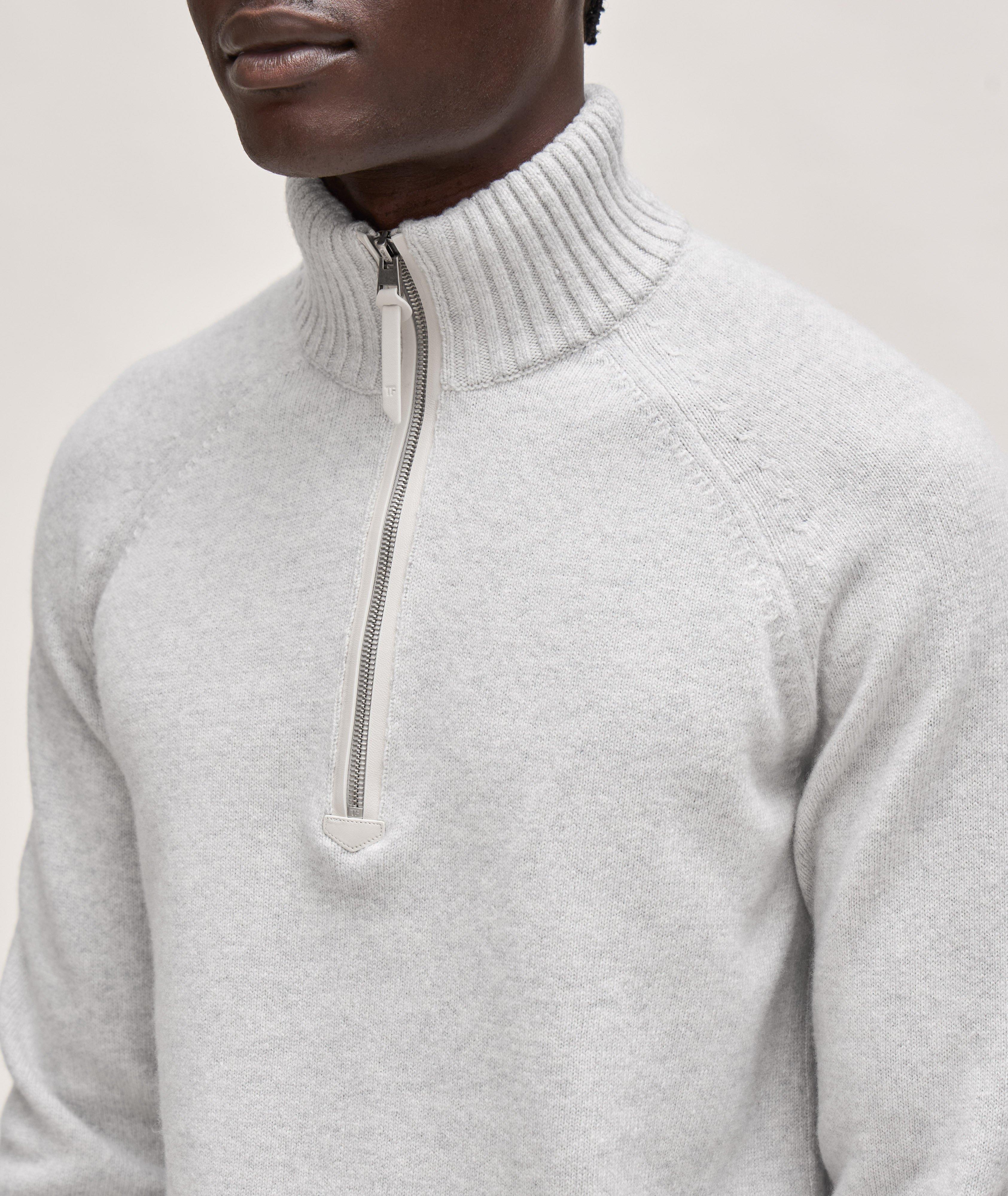 Lambswool-Cashmere Half Zip Sweater  image 3